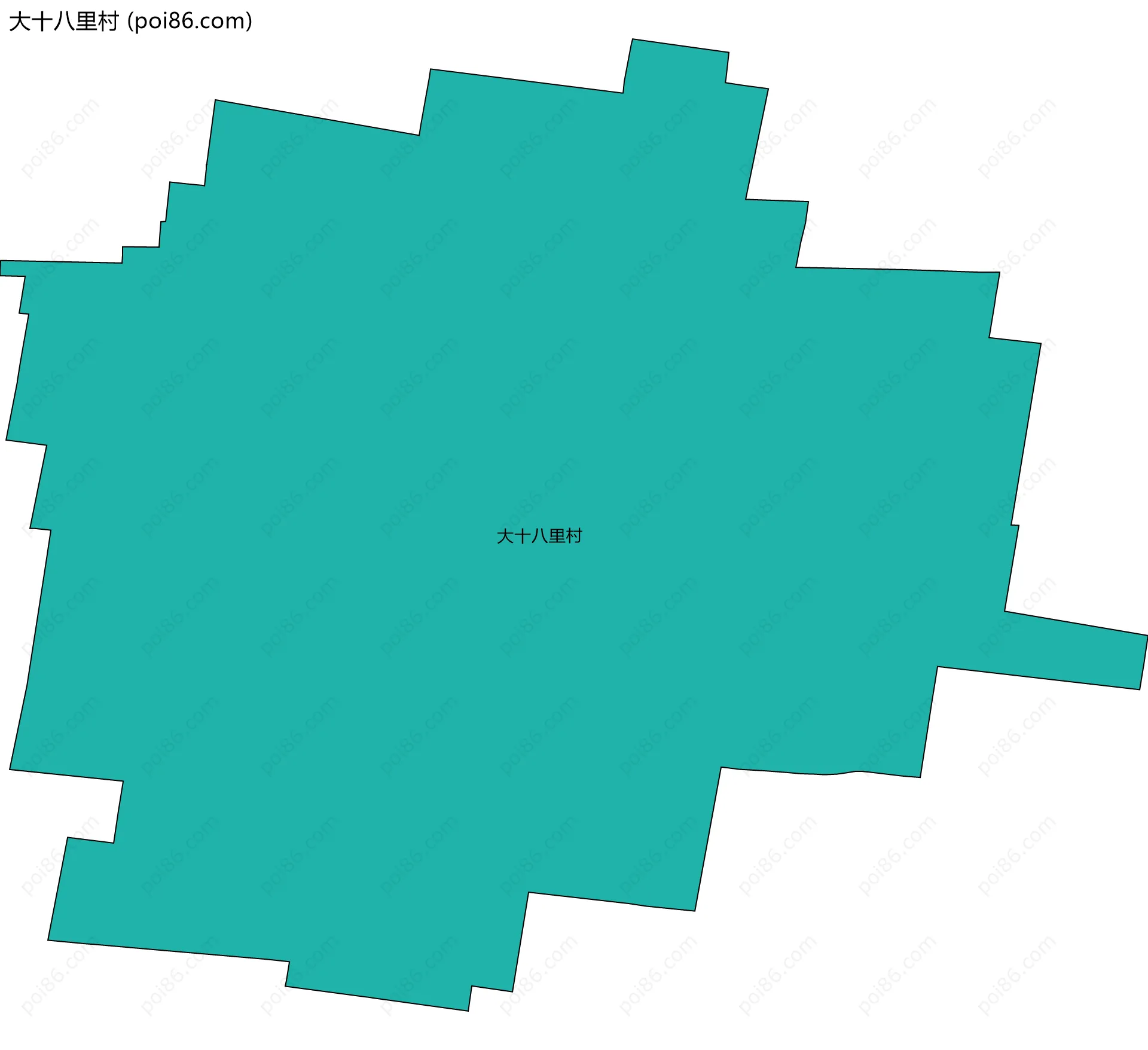 大十八里村边界地图
