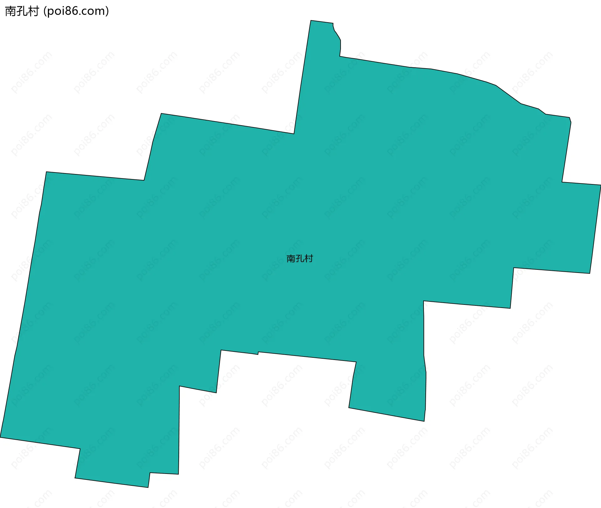 南孔村边界地图