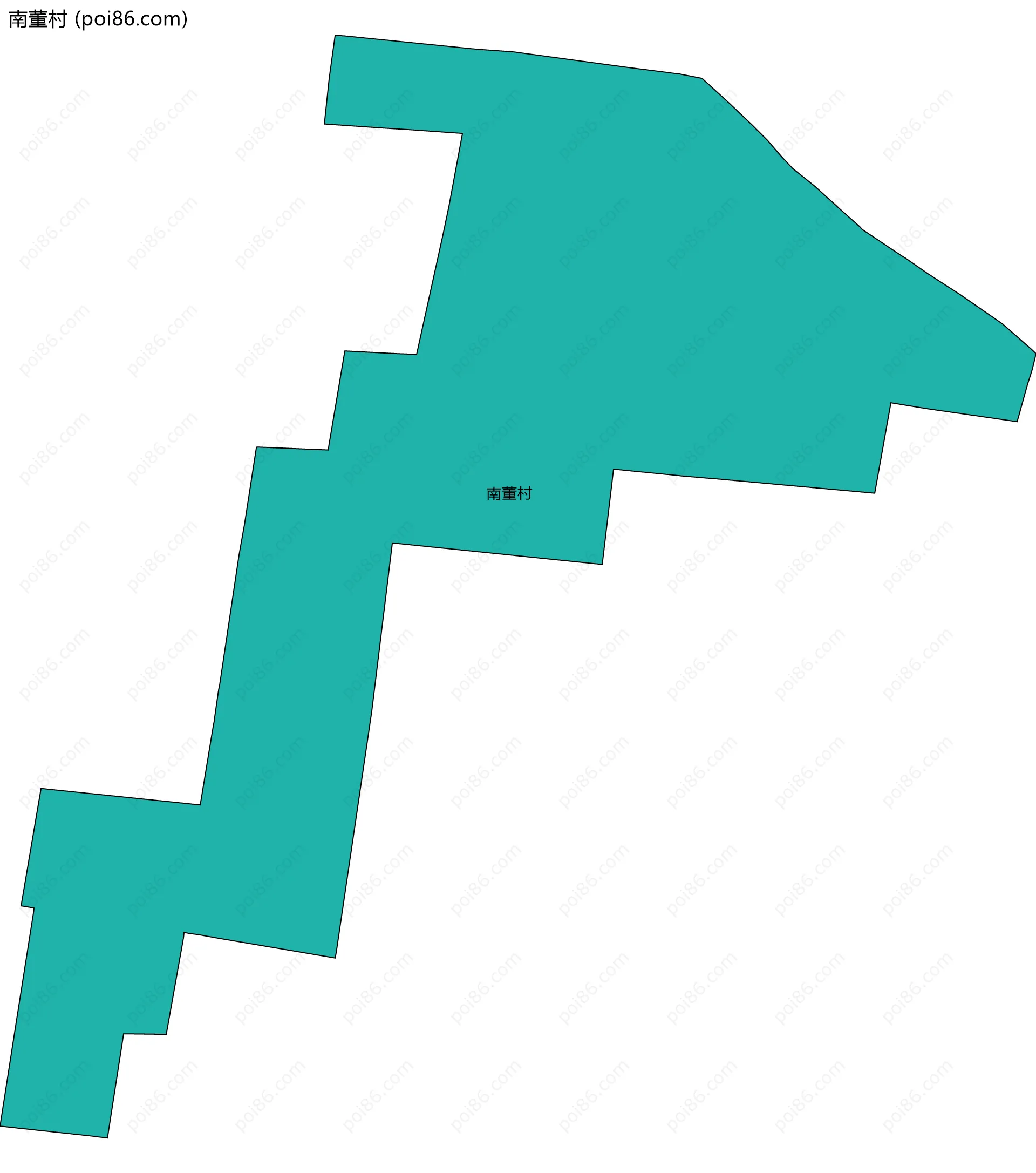 南董村边界地图