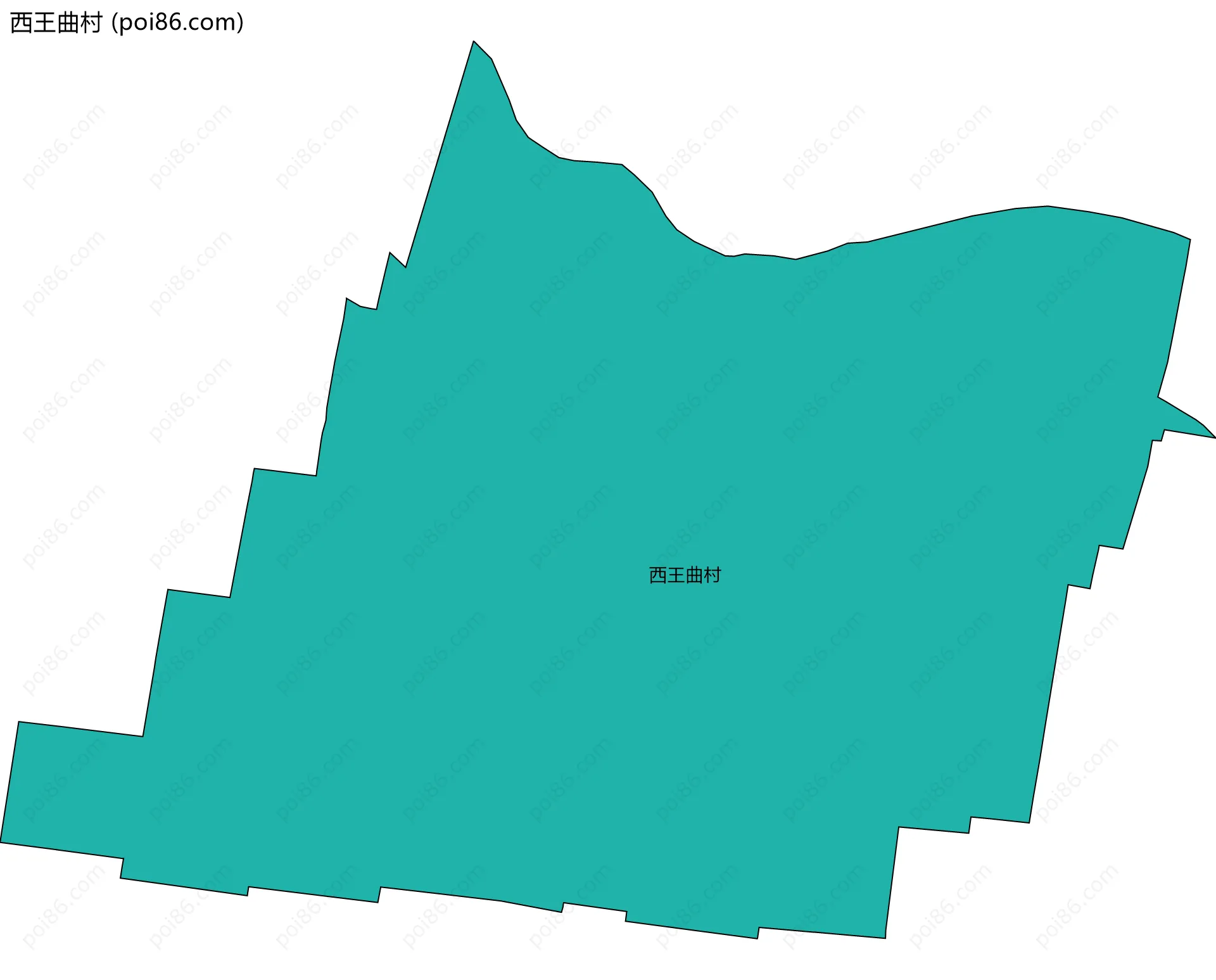 西王曲村边界地图