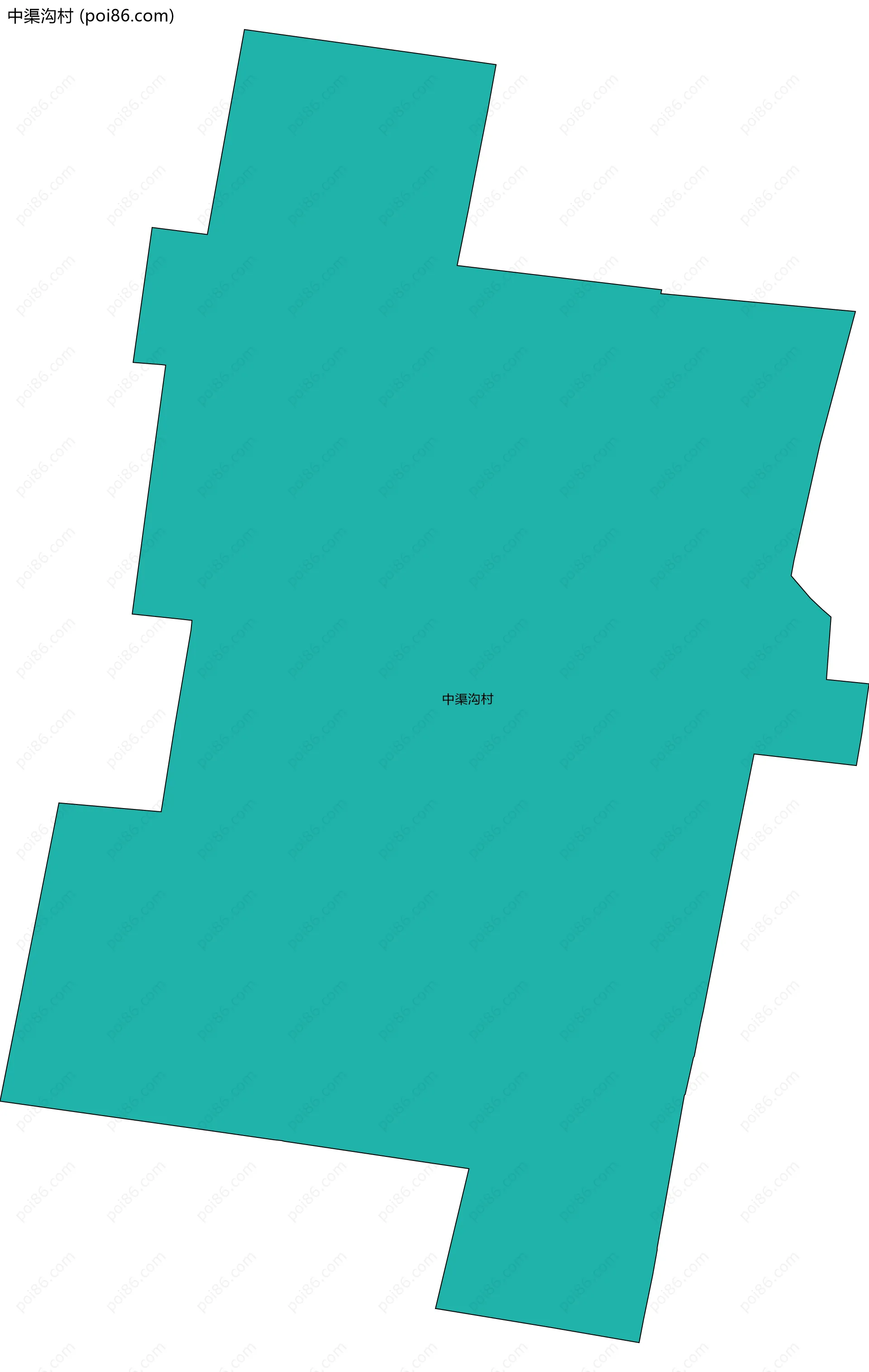 中渠沟村边界地图