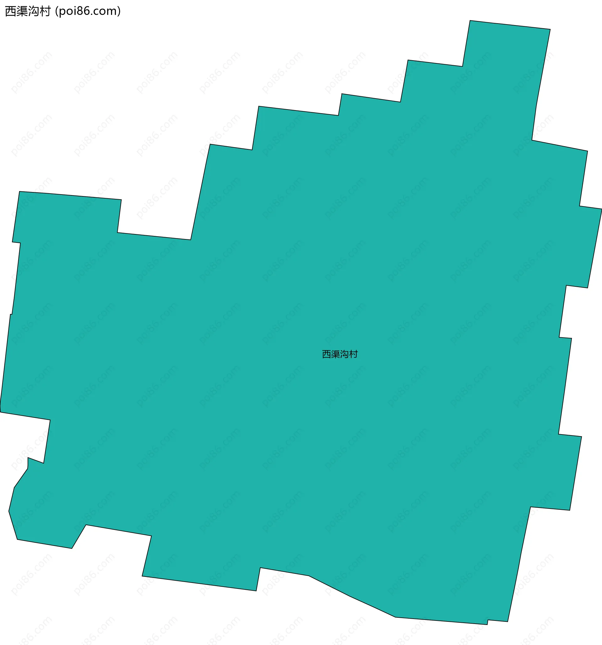 西渠沟村边界地图