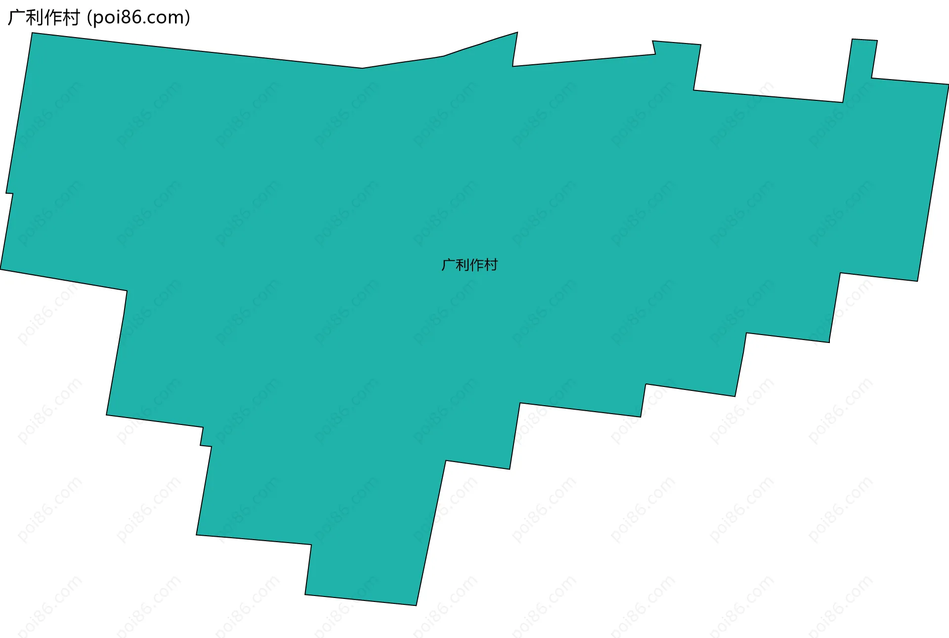 广利作村边界地图