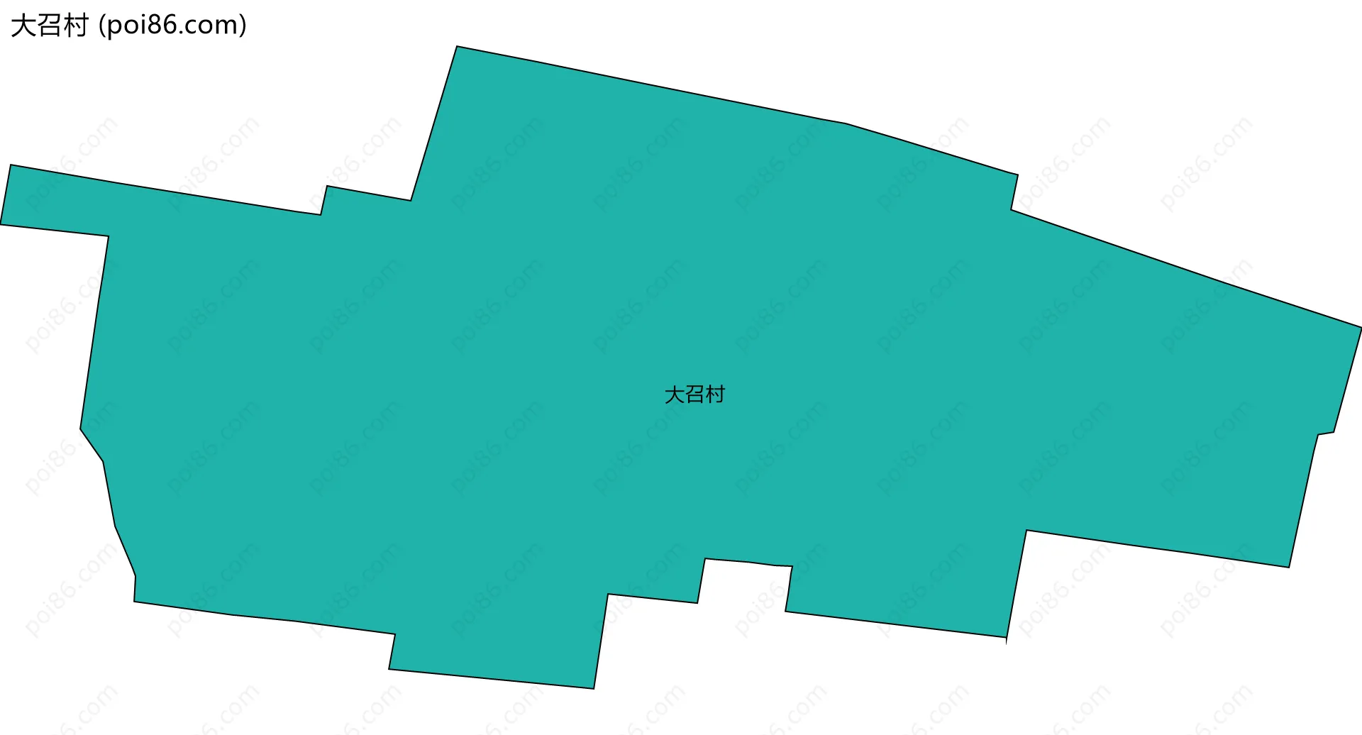 大召村边界地图