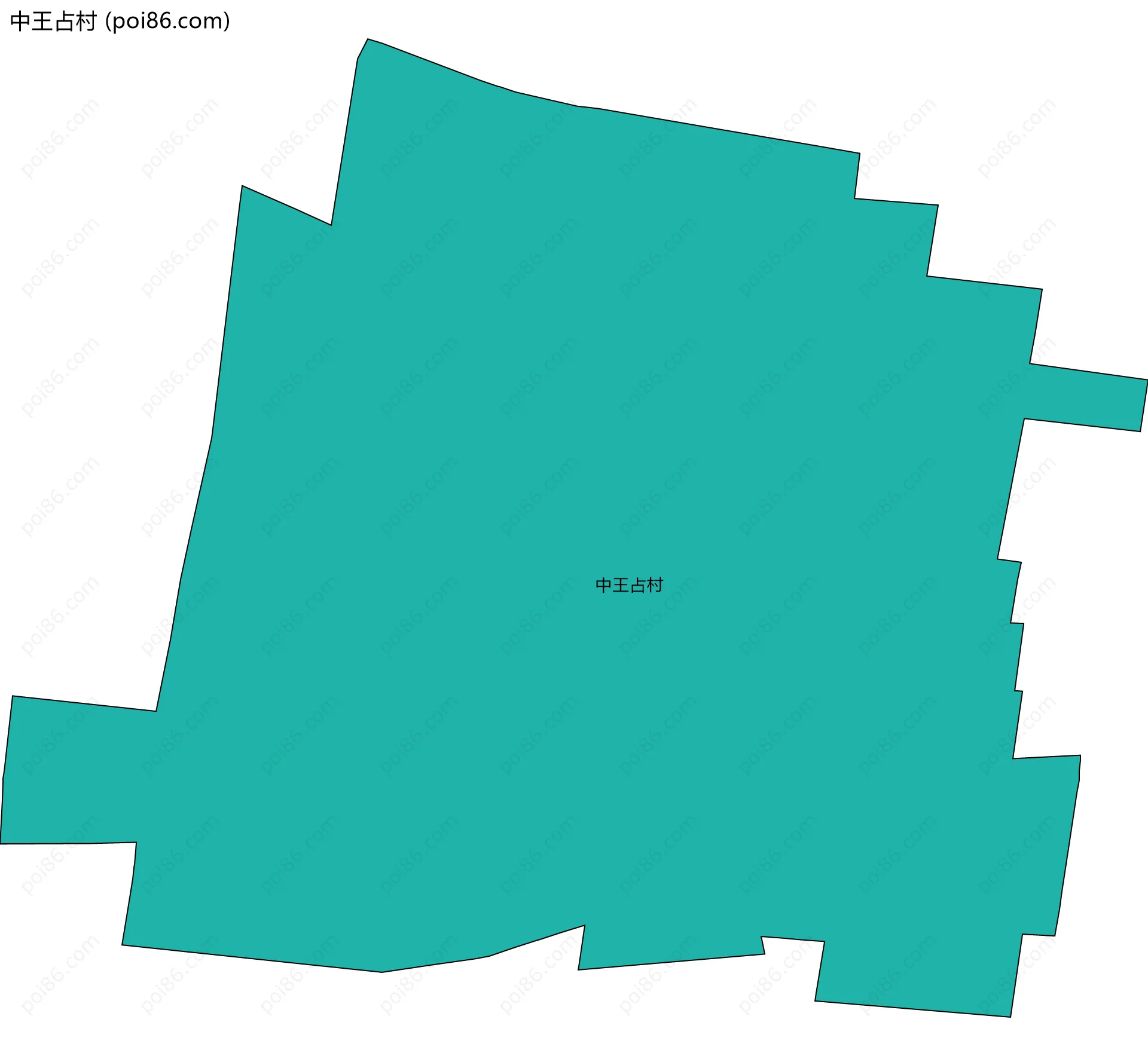 中王占村边界地图
