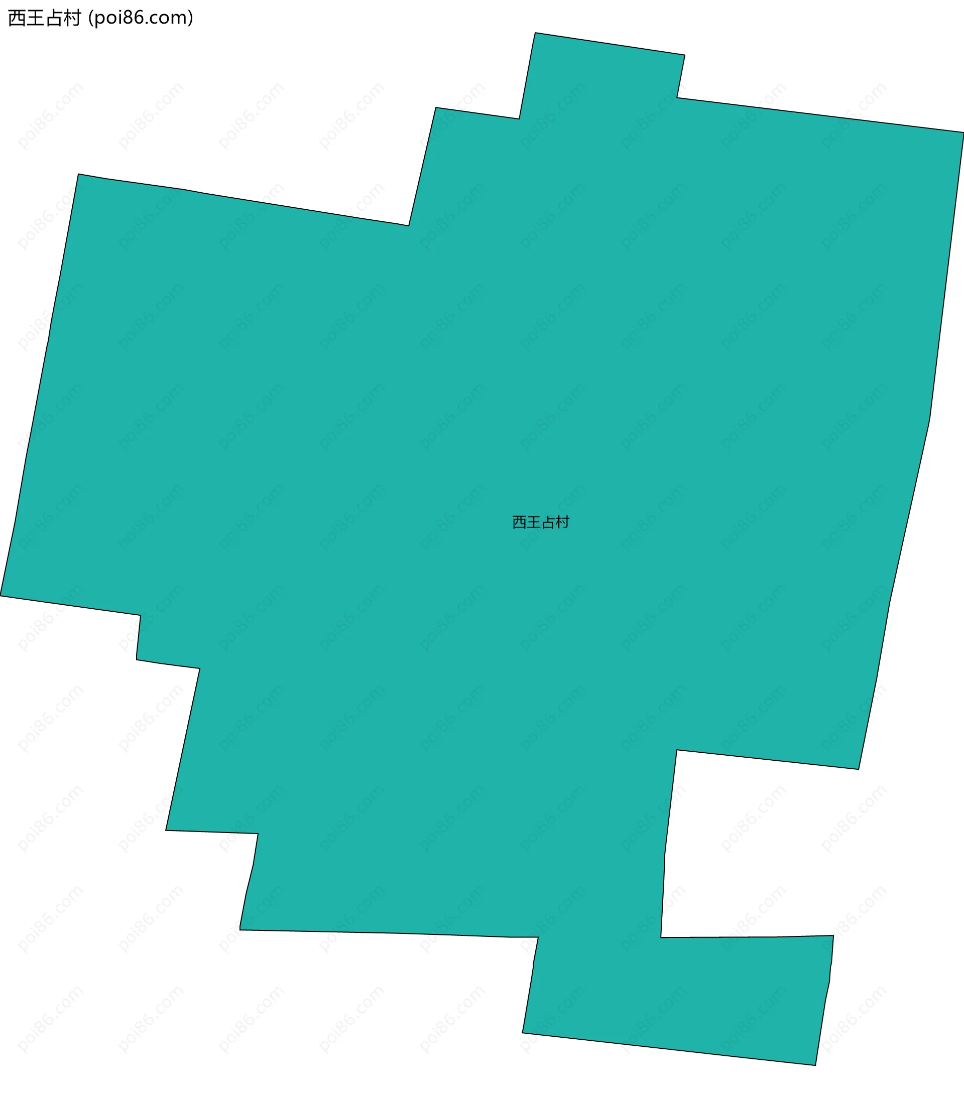 西王占村边界地图