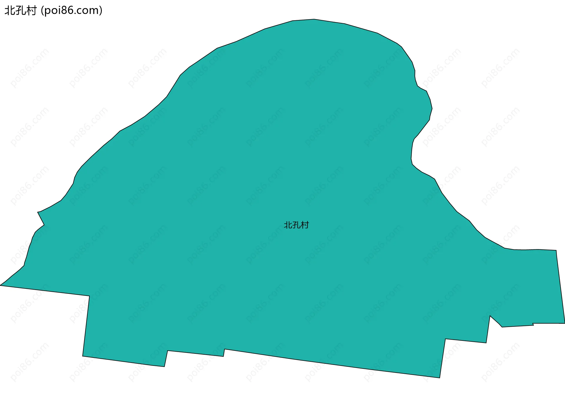 北孔村边界地图