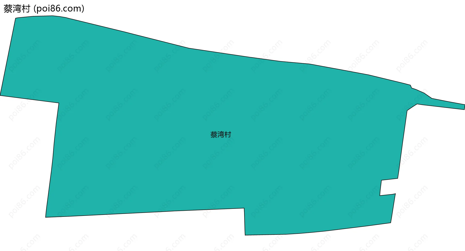 蔡湾村边界地图