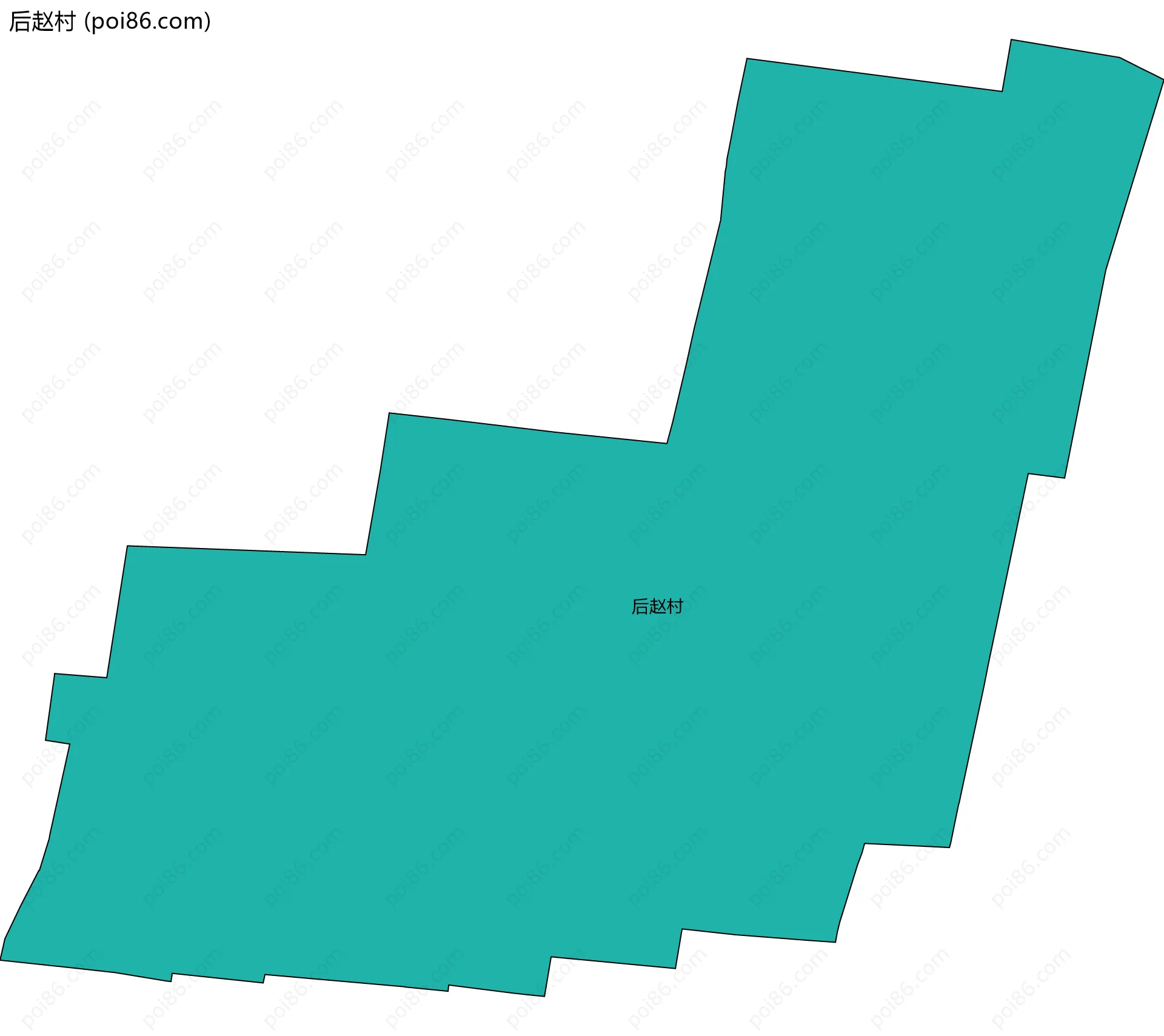 后赵村边界地图