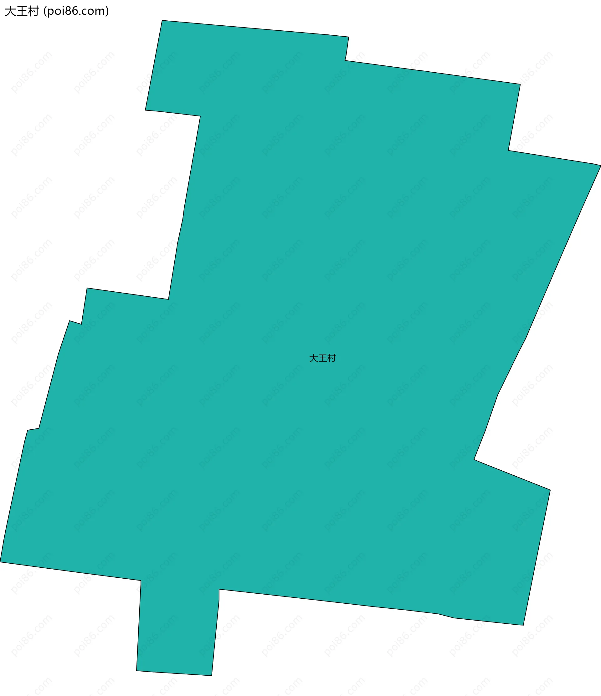 大王村边界地图