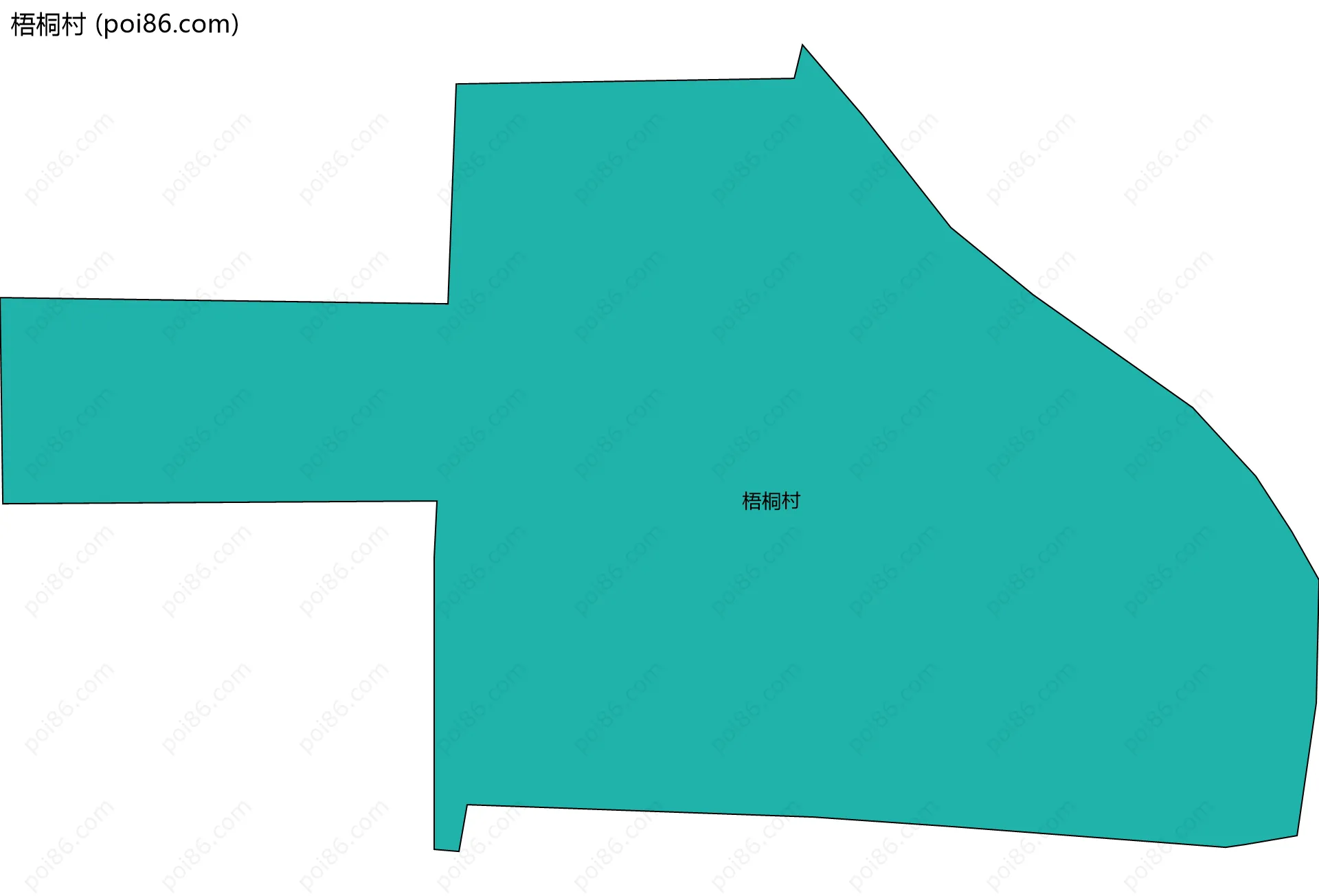 梧桐村边界地图