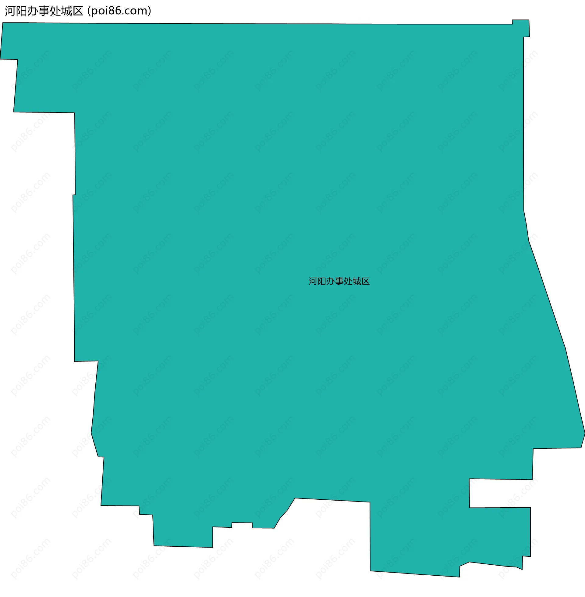 河阳办事处城区边界地图