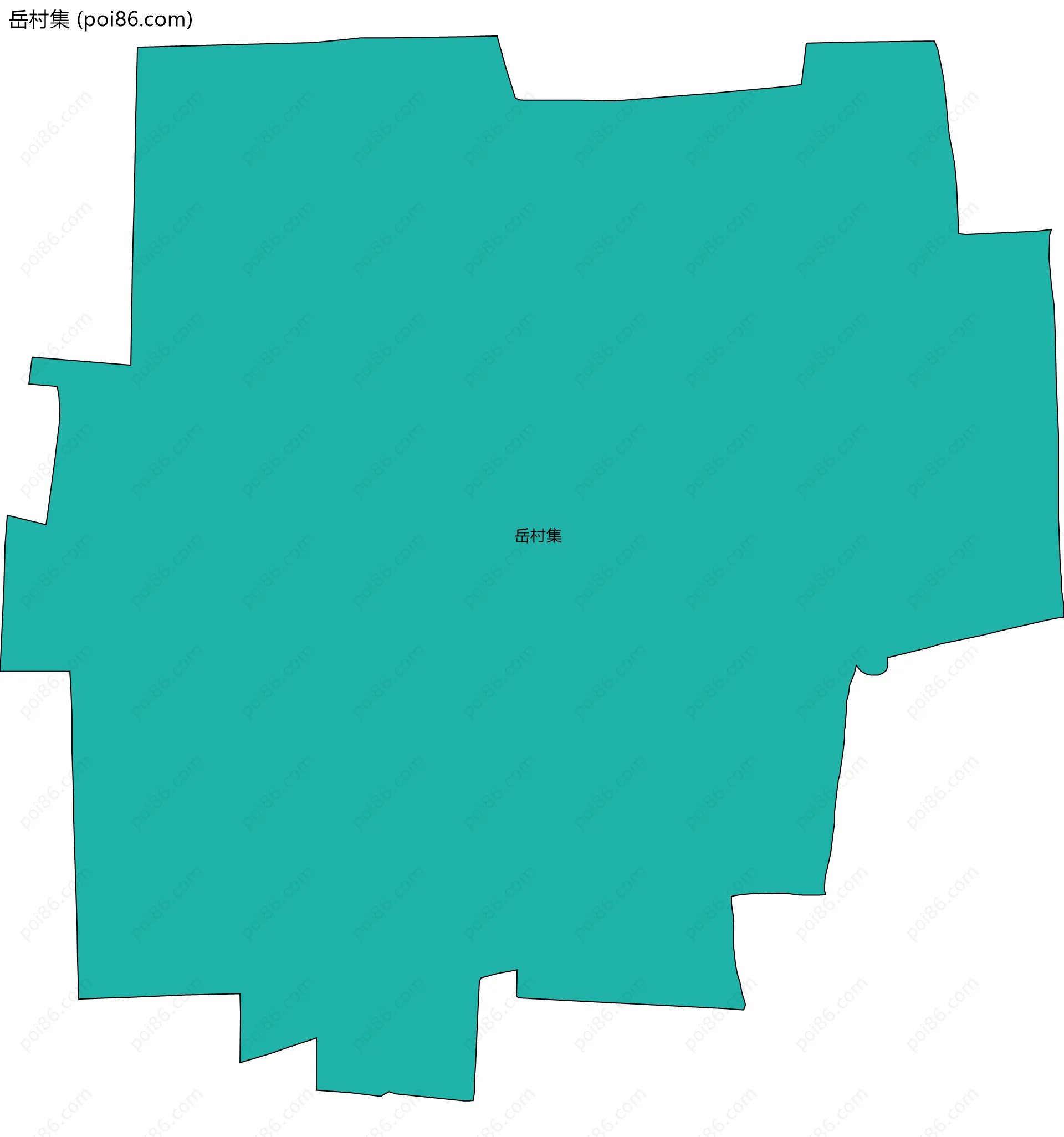 岳村集边界地图