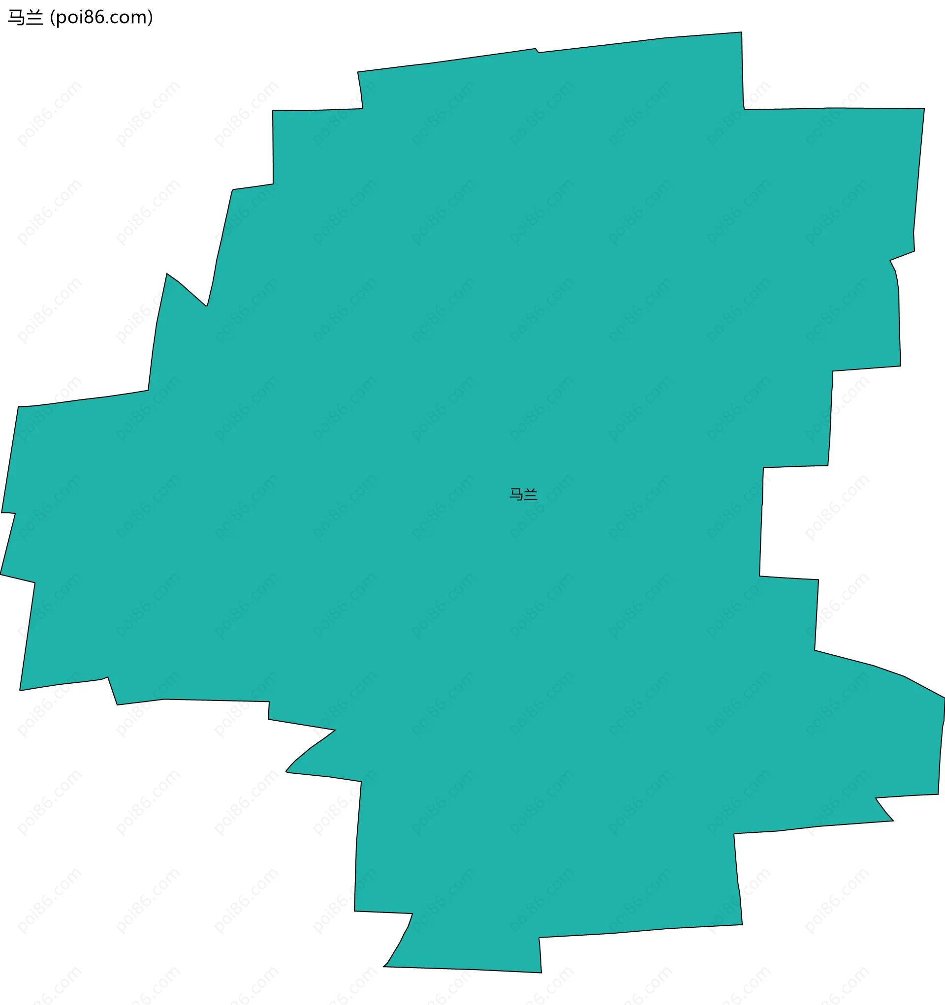 马兰边界地图
