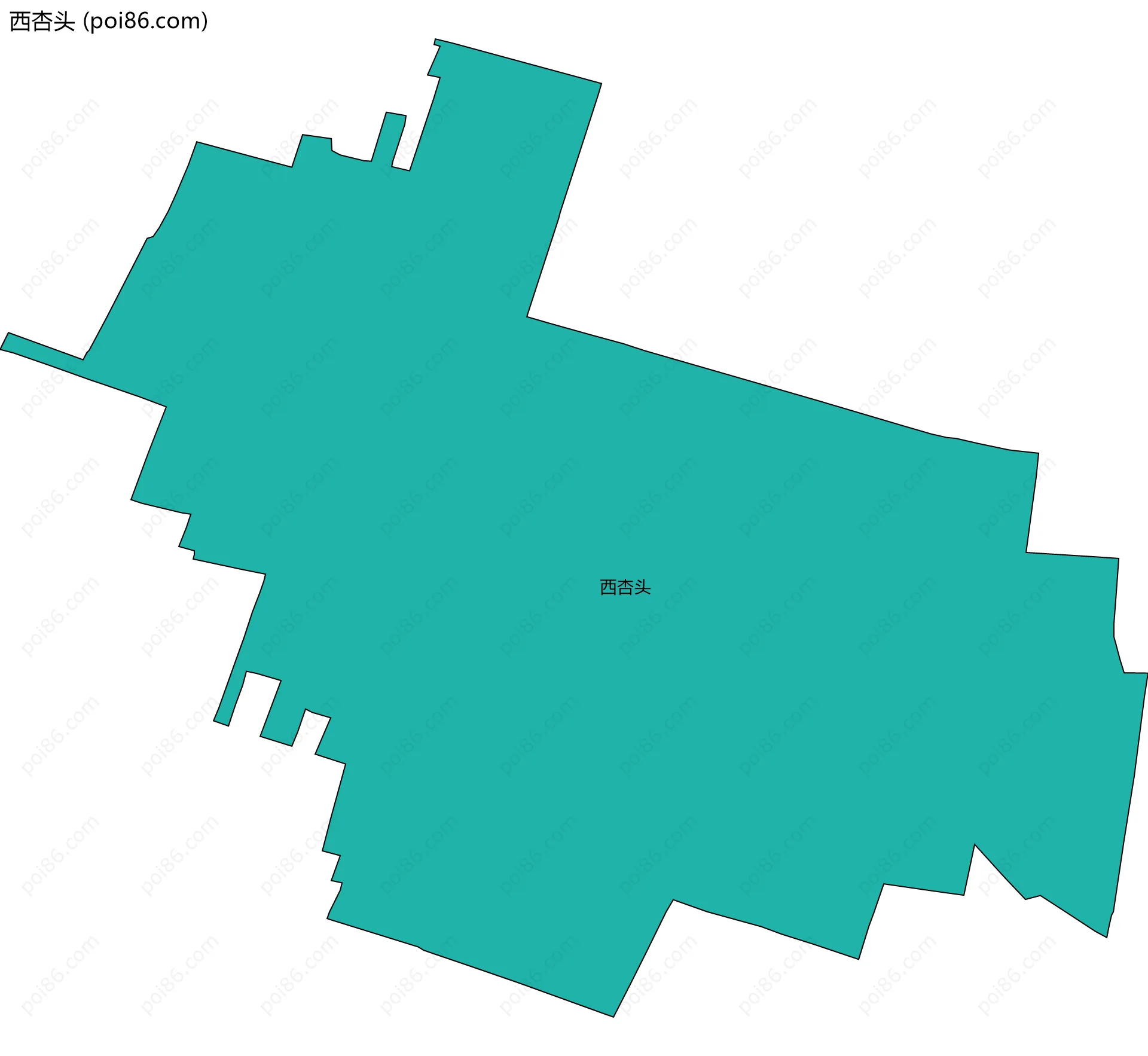 西杏头边界地图
