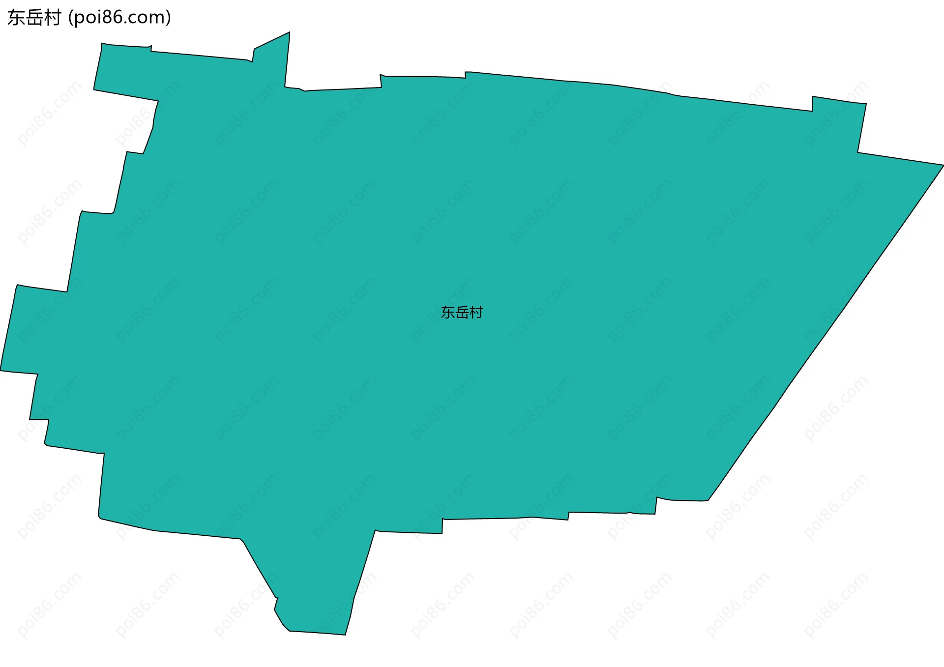 东岳村边界地图