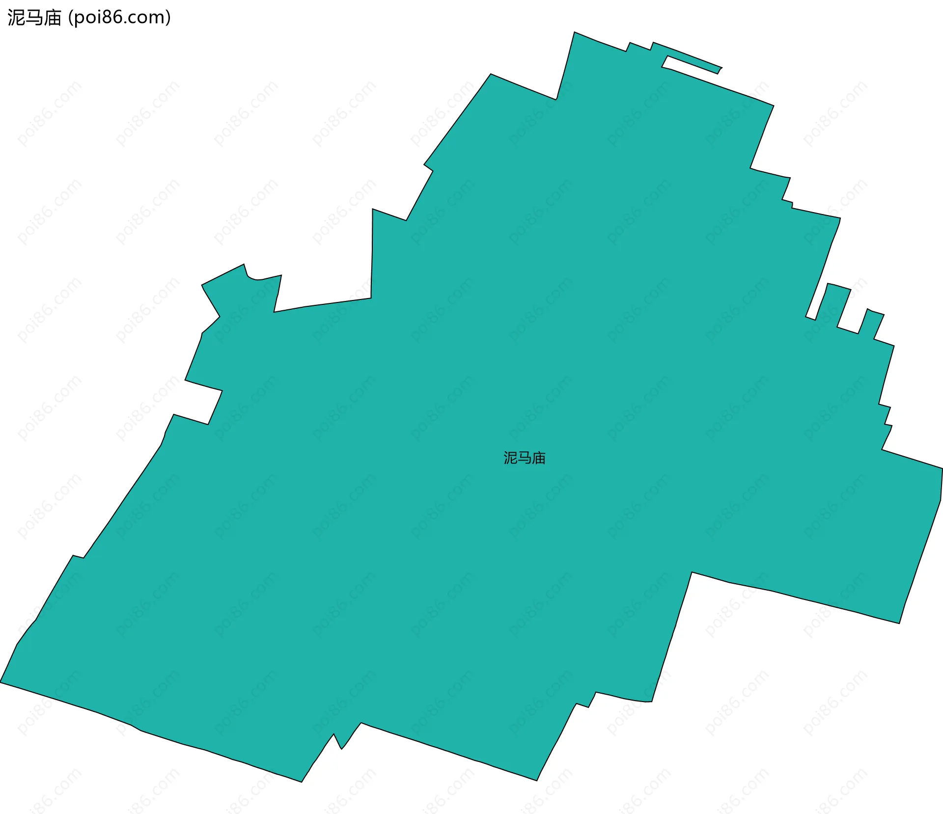 泥马庙边界地图