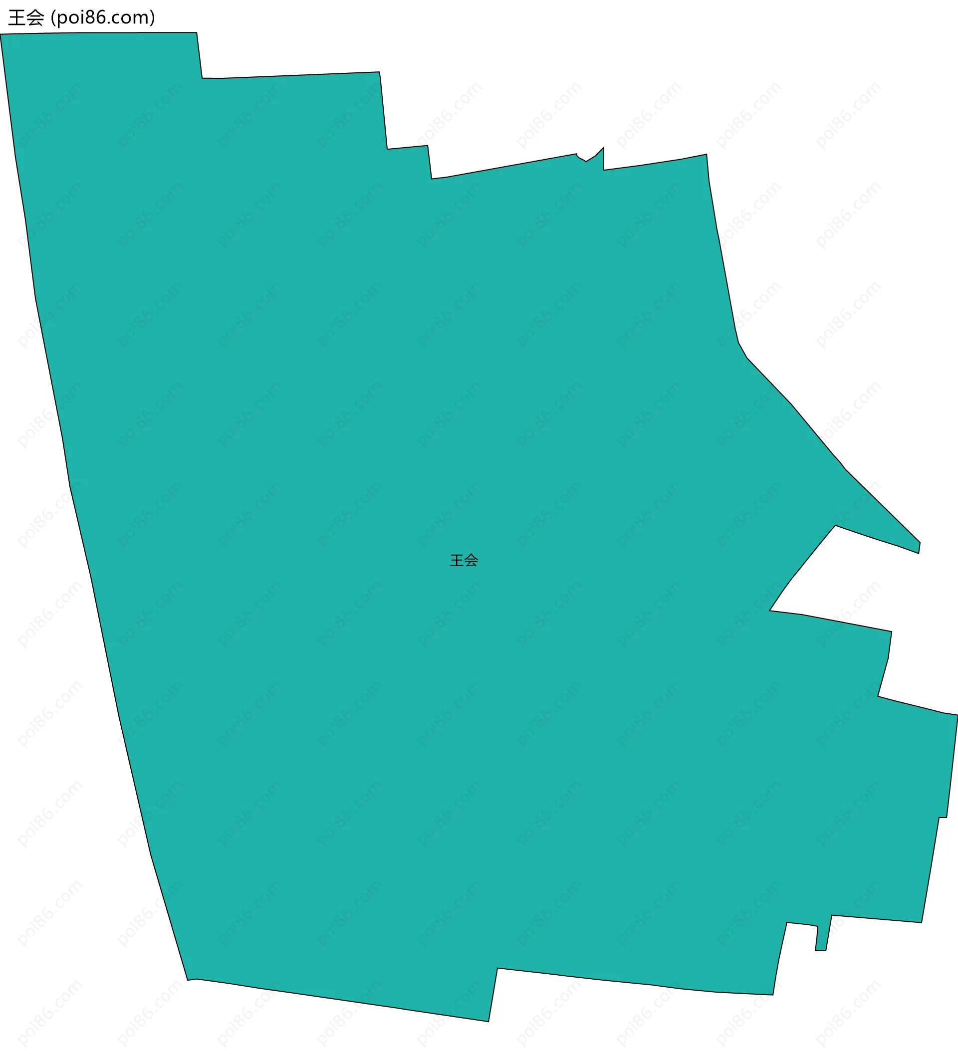 王会边界地图