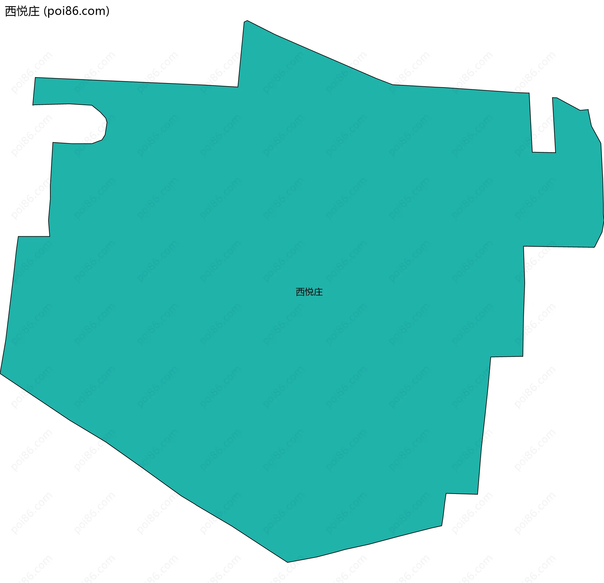 西悦庄边界地图