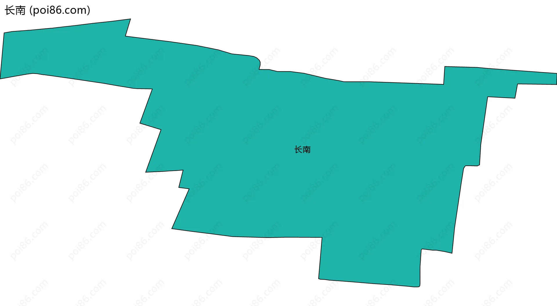 长南边界地图