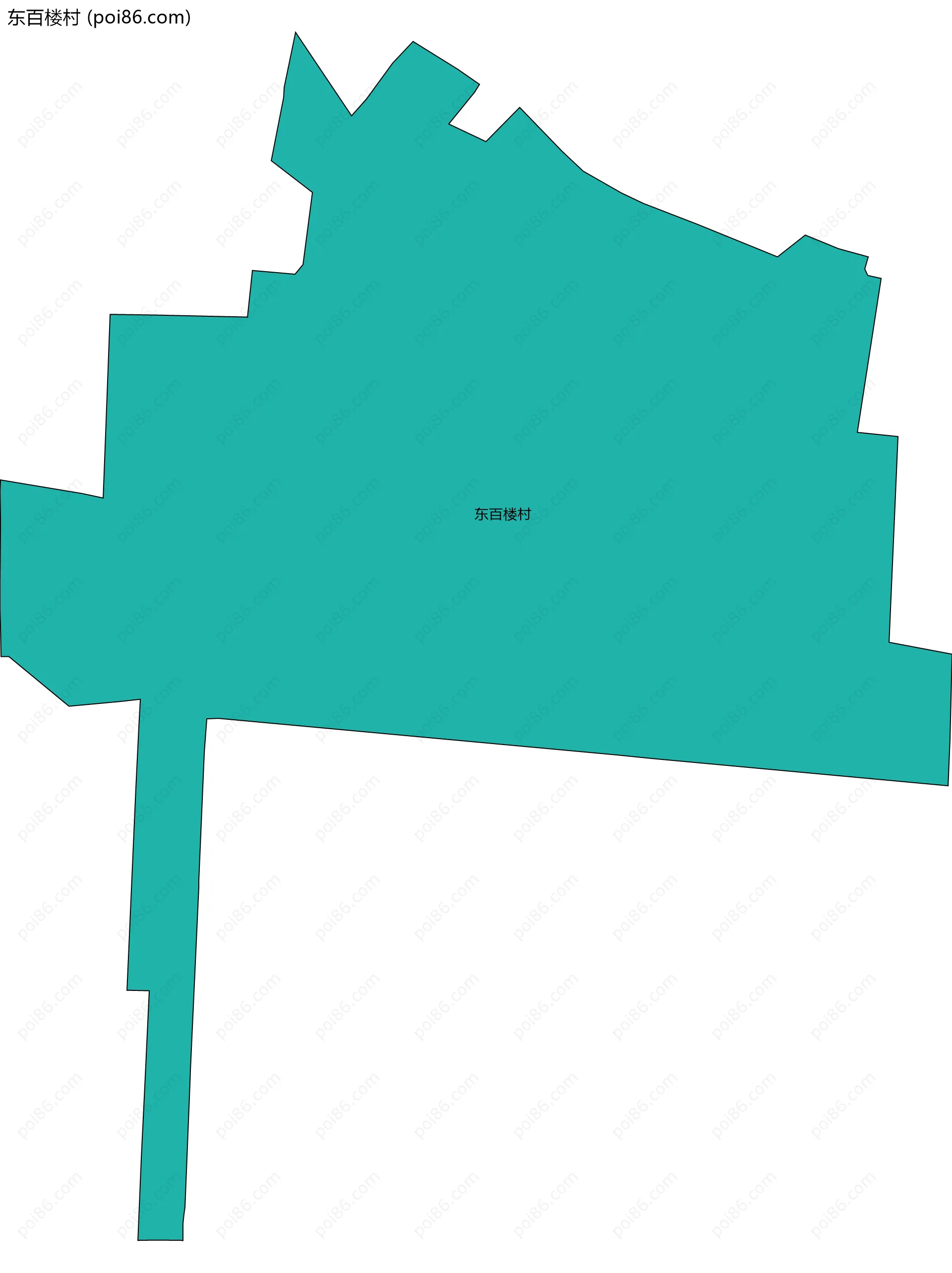 东百楼村边界地图