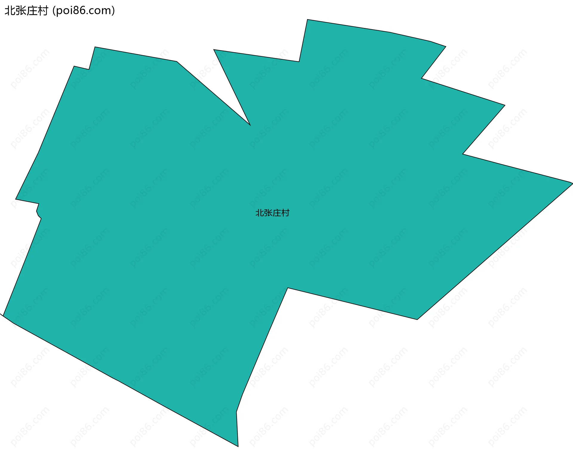 北张庄村边界地图