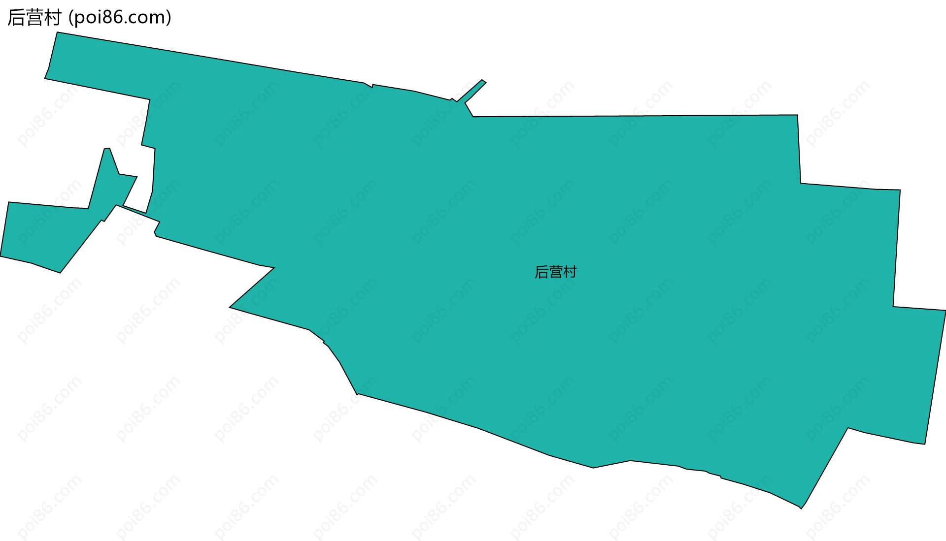 后营村边界地图