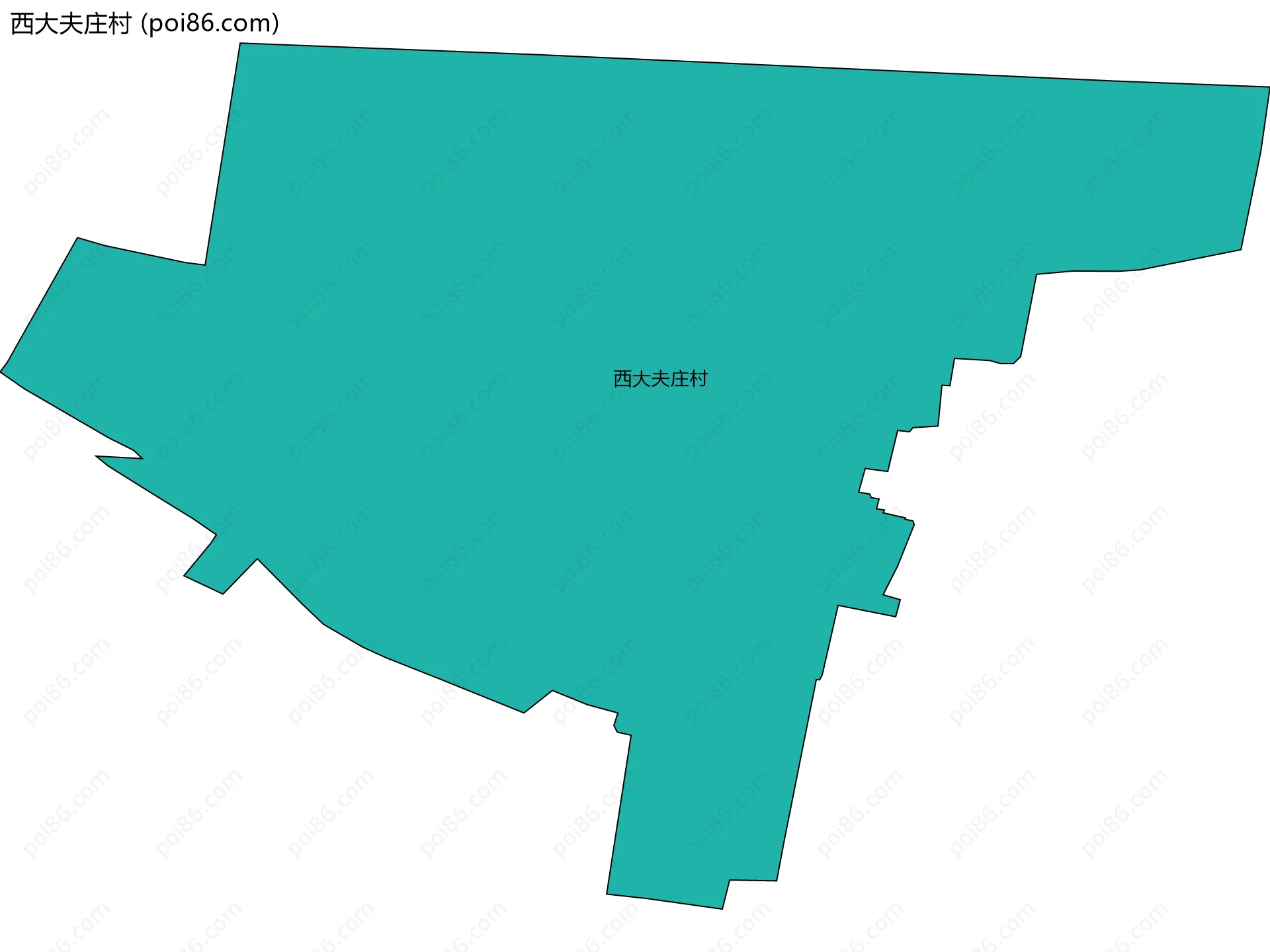 西大夫庄村边界地图