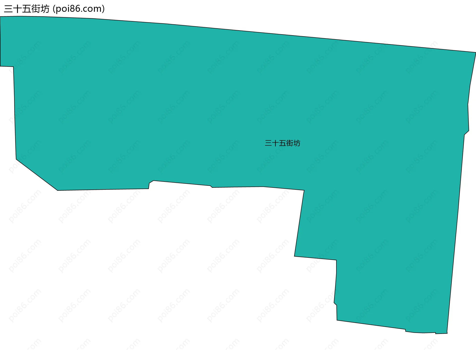 三十五街坊边界地图