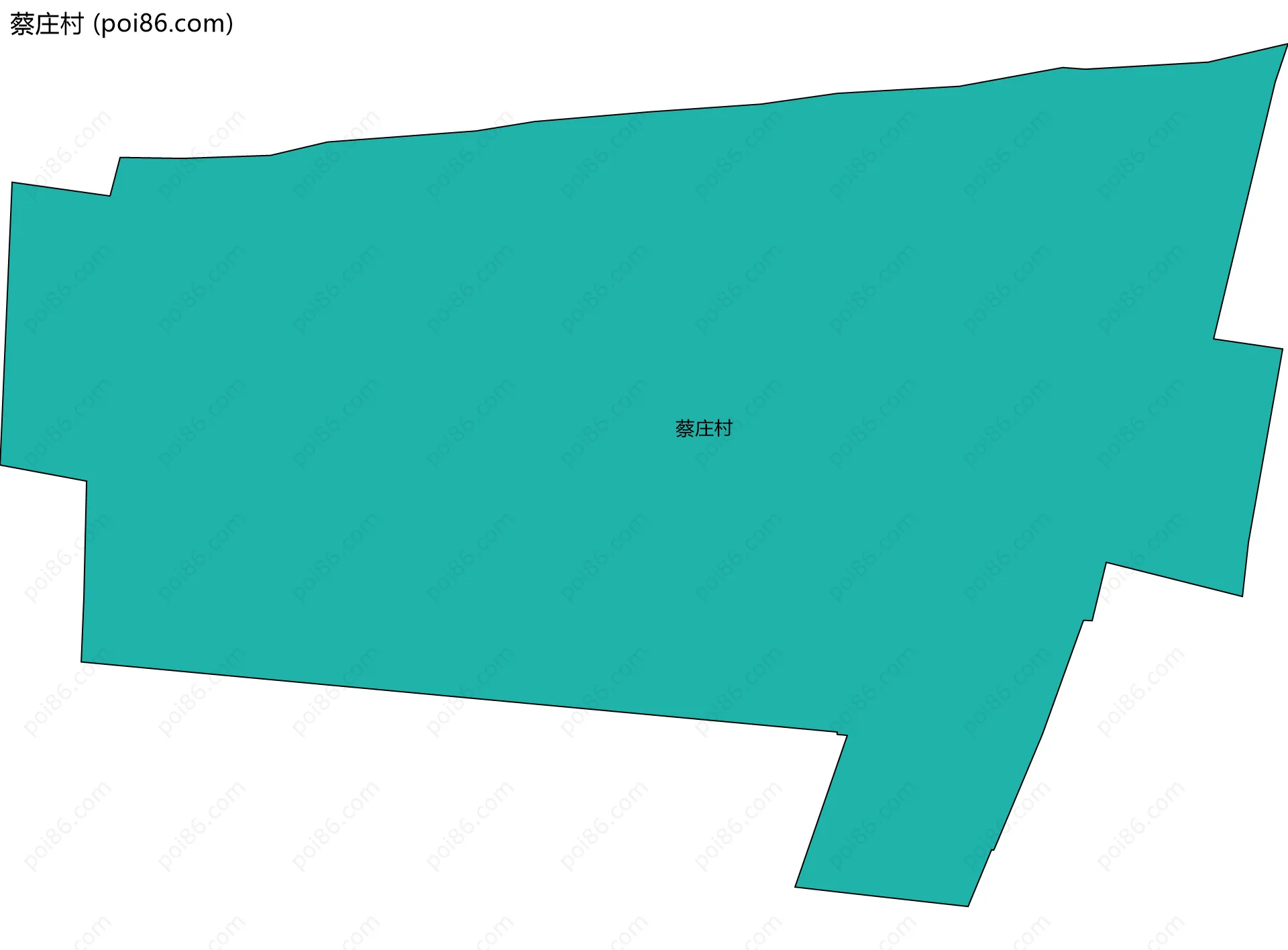 蔡庄村边界地图