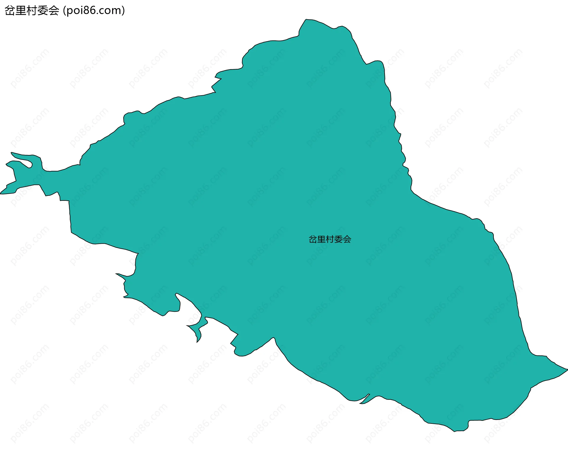 岔里村委会边界地图