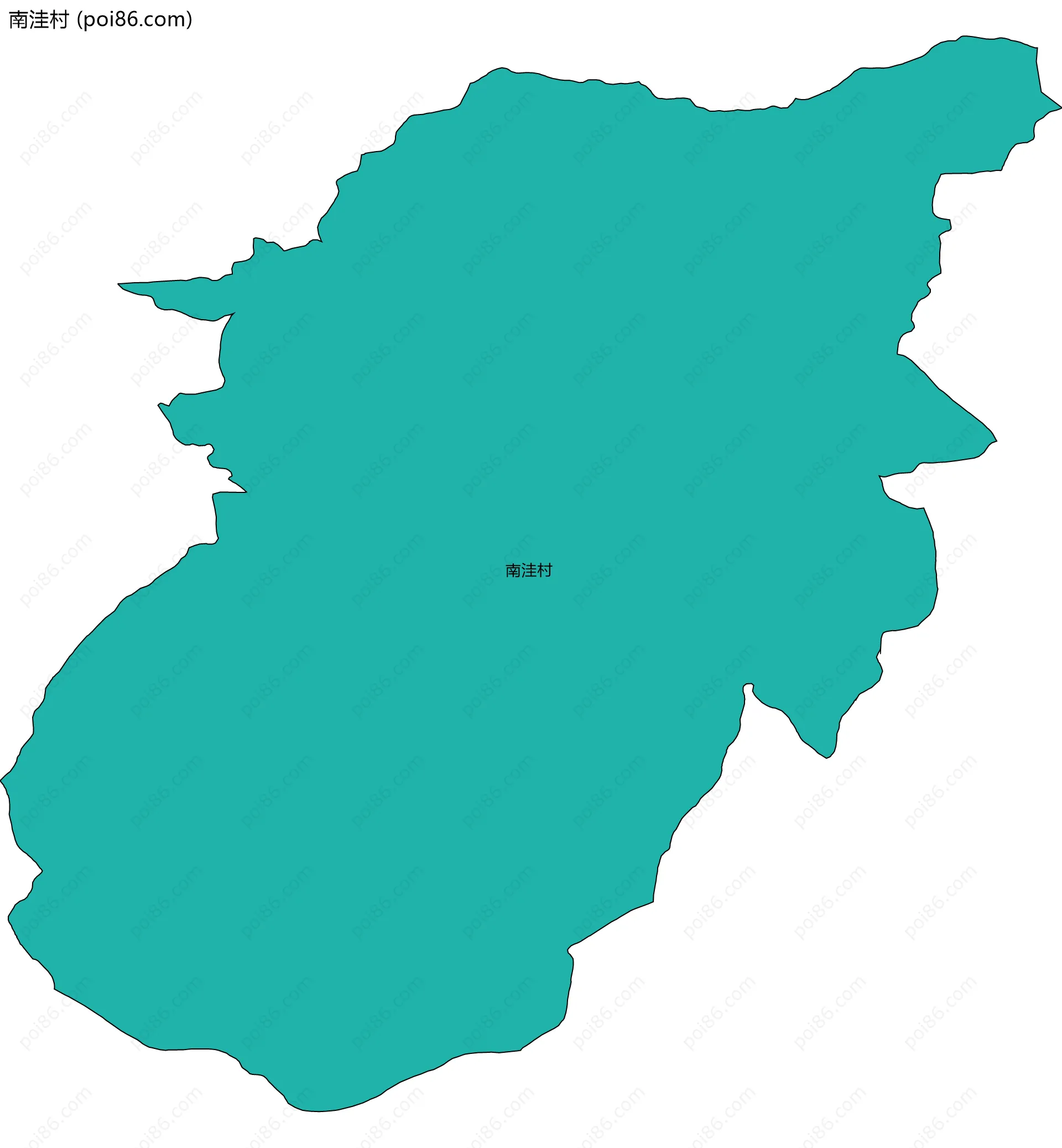 南洼村边界地图