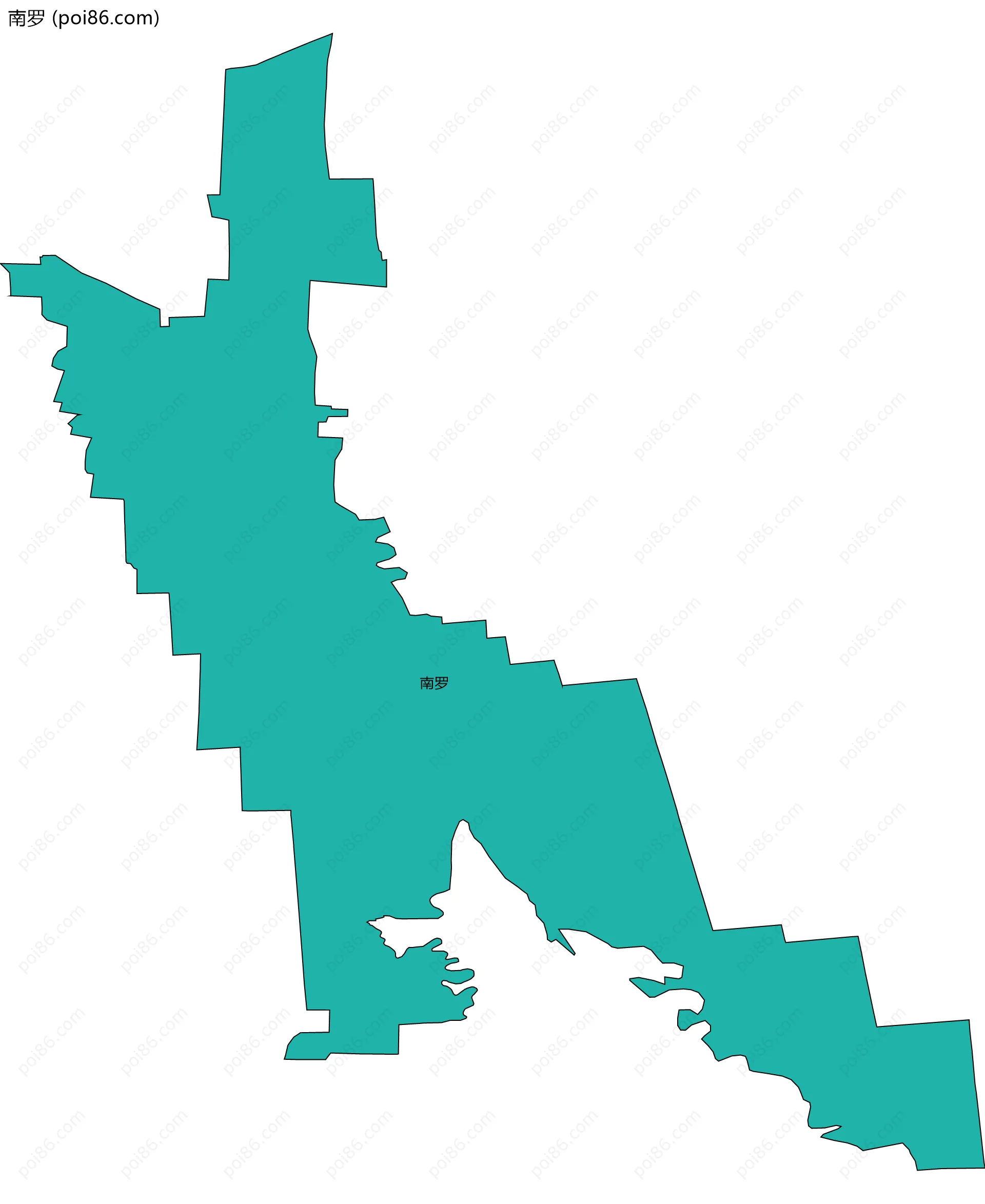 南罗边界地图