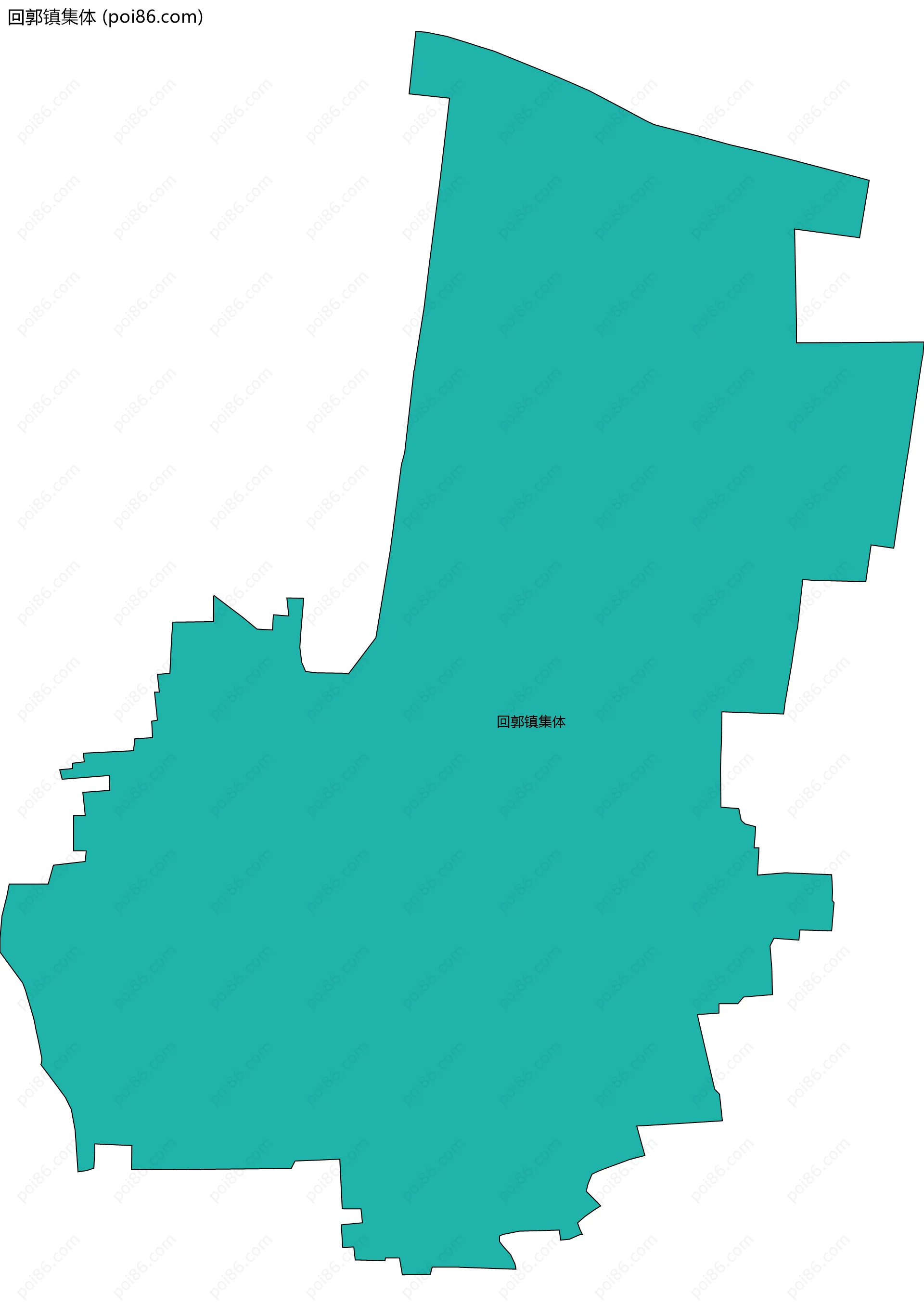 回郭镇集体边界地图
