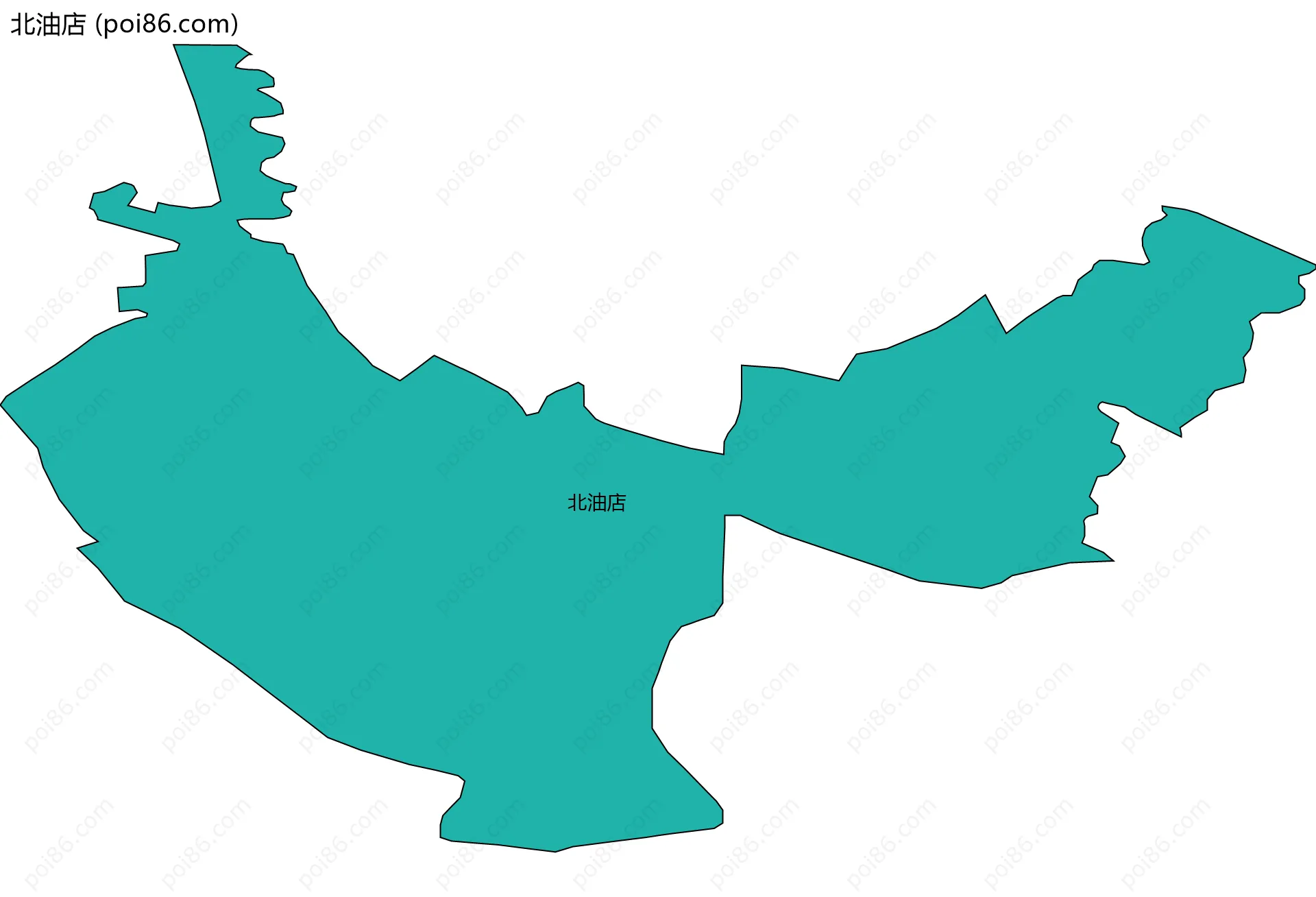 北油店边界地图