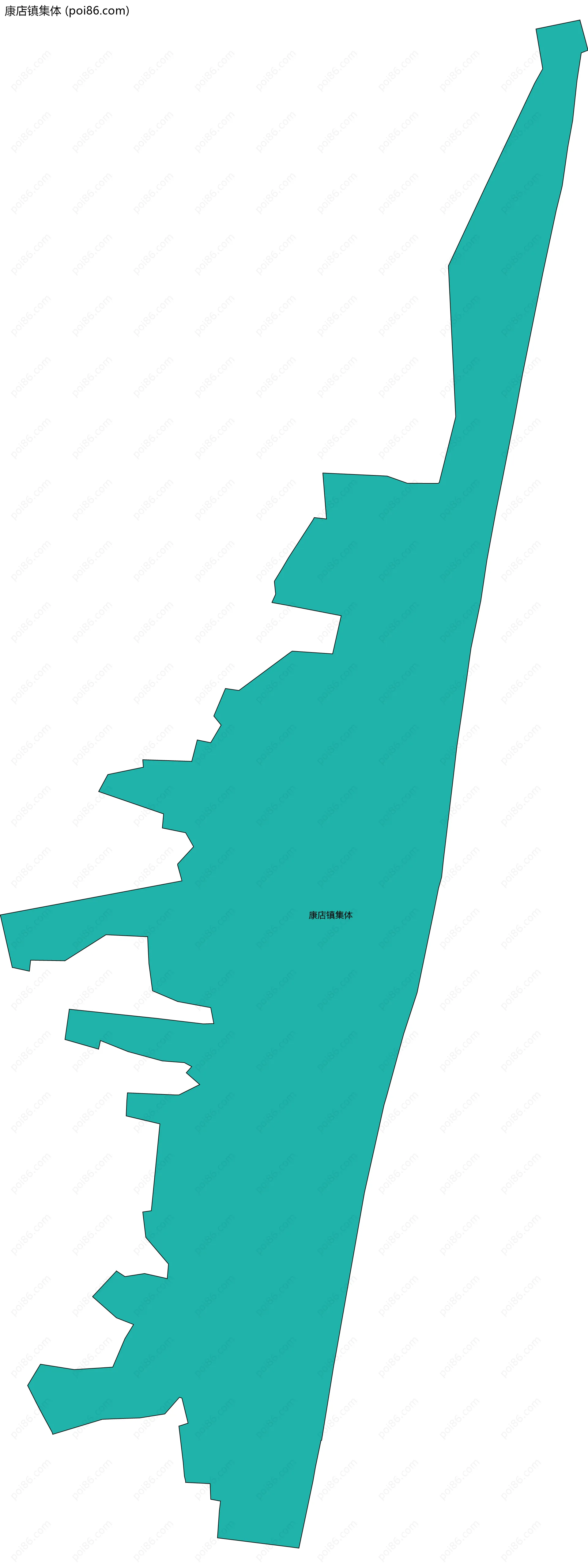 康店镇集体边界地图