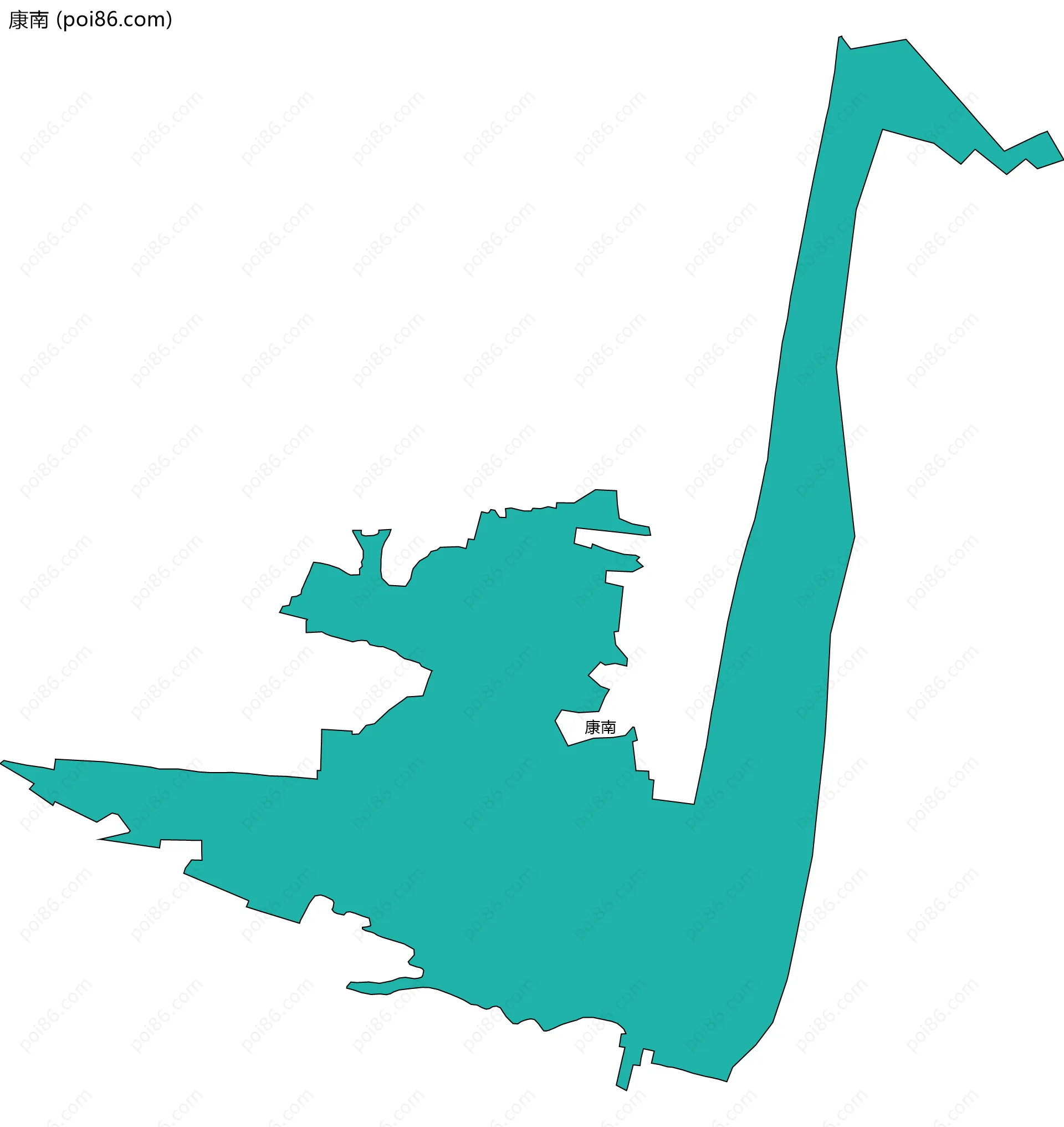 康南边界地图
