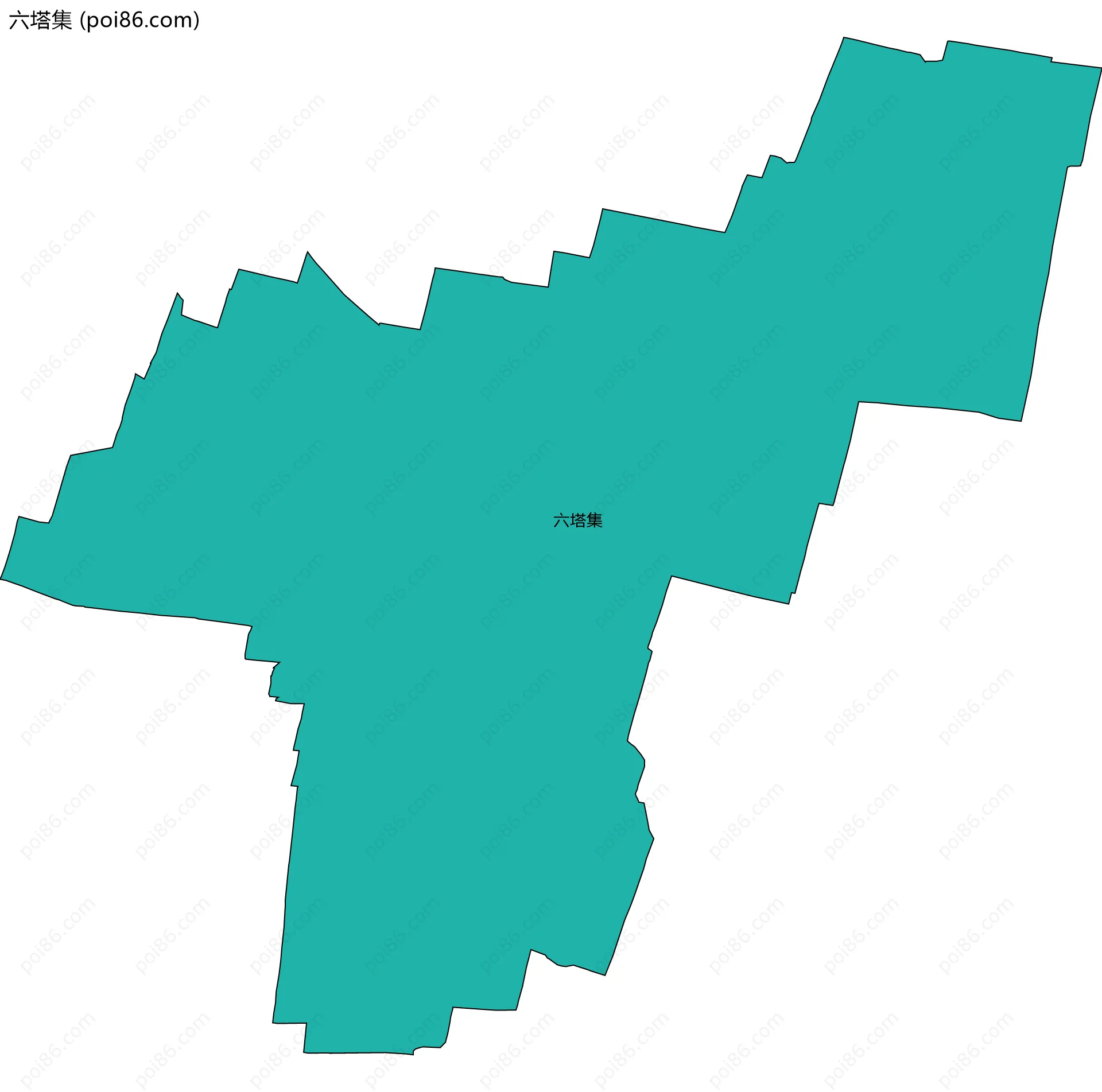 六塔集边界地图
