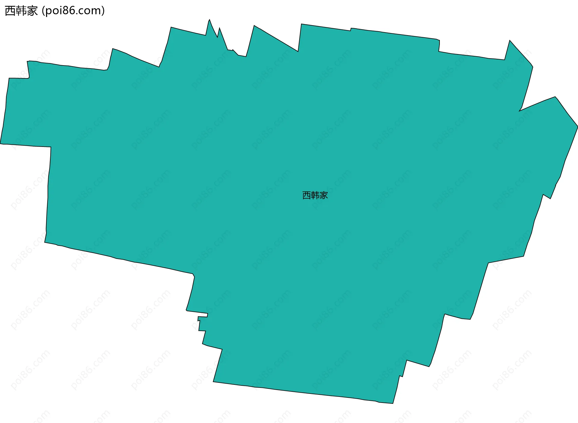 西韩家边界地图