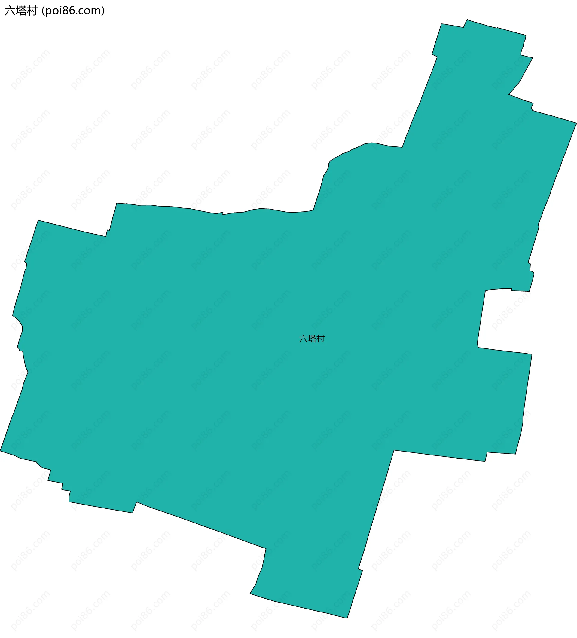 六塔村边界地图