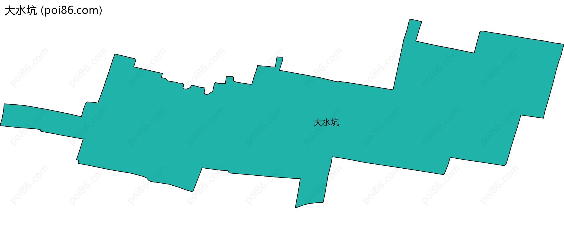 大水坑边界地图
