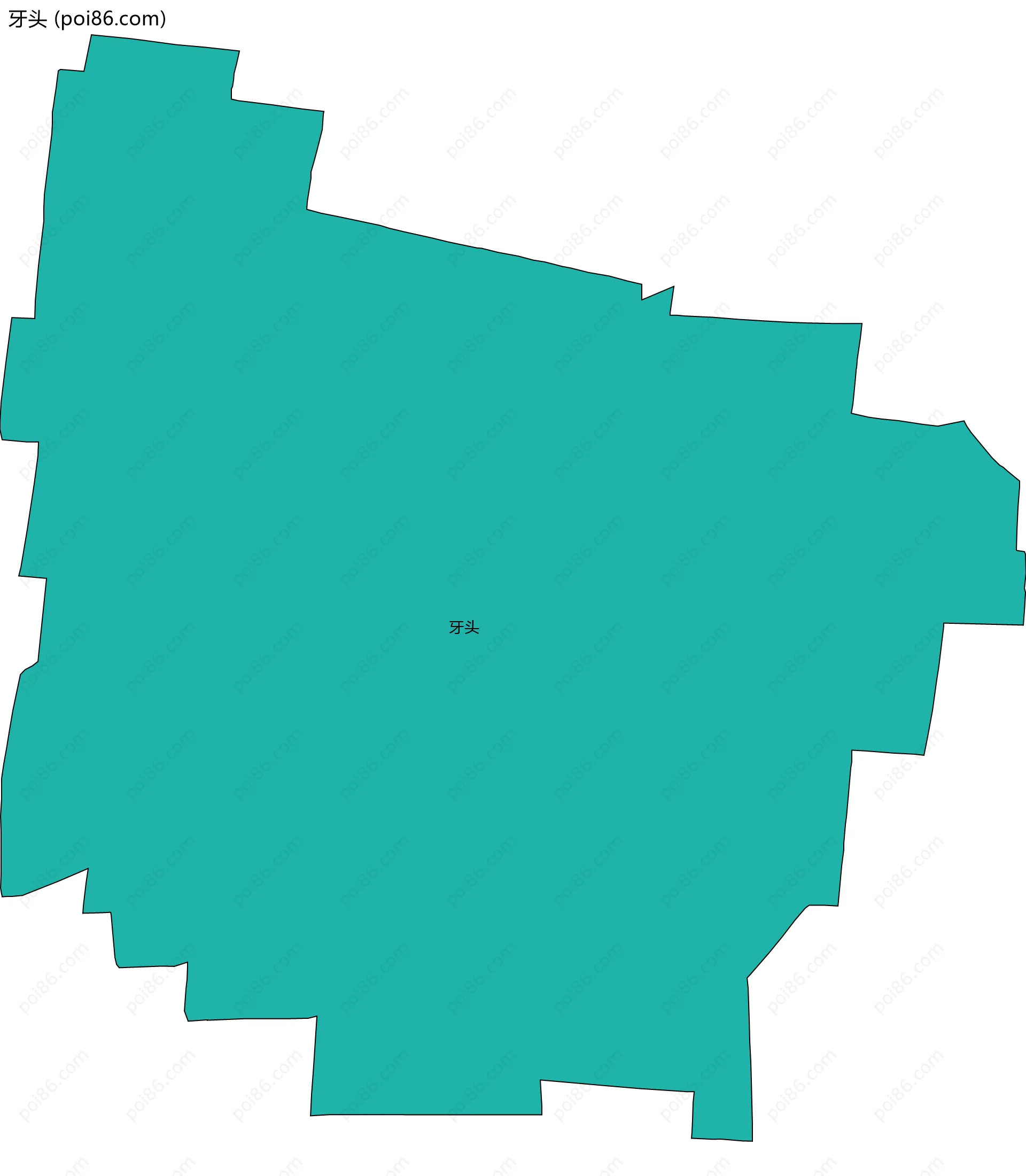 牙头边界地图