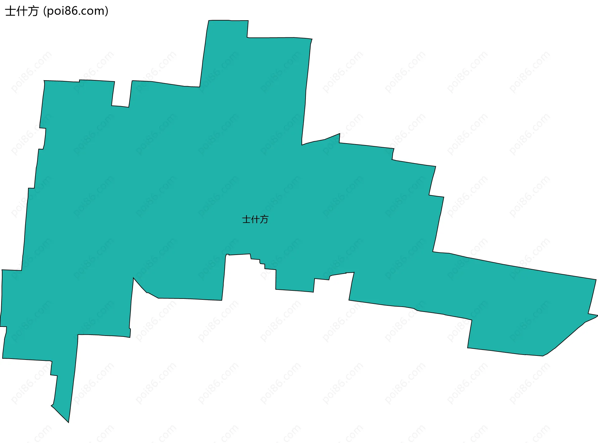 士什方边界地图