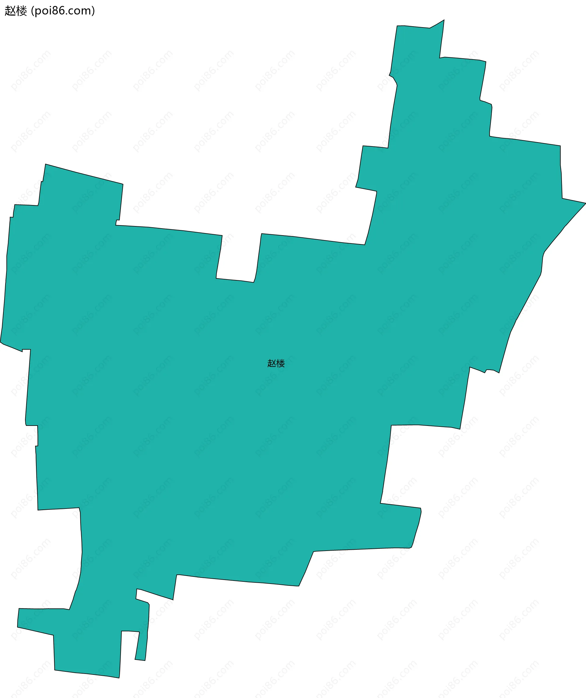 赵楼边界地图