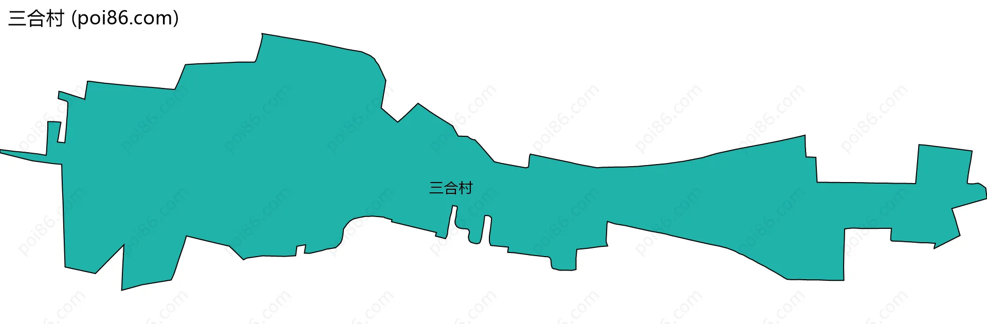 三合村边界地图