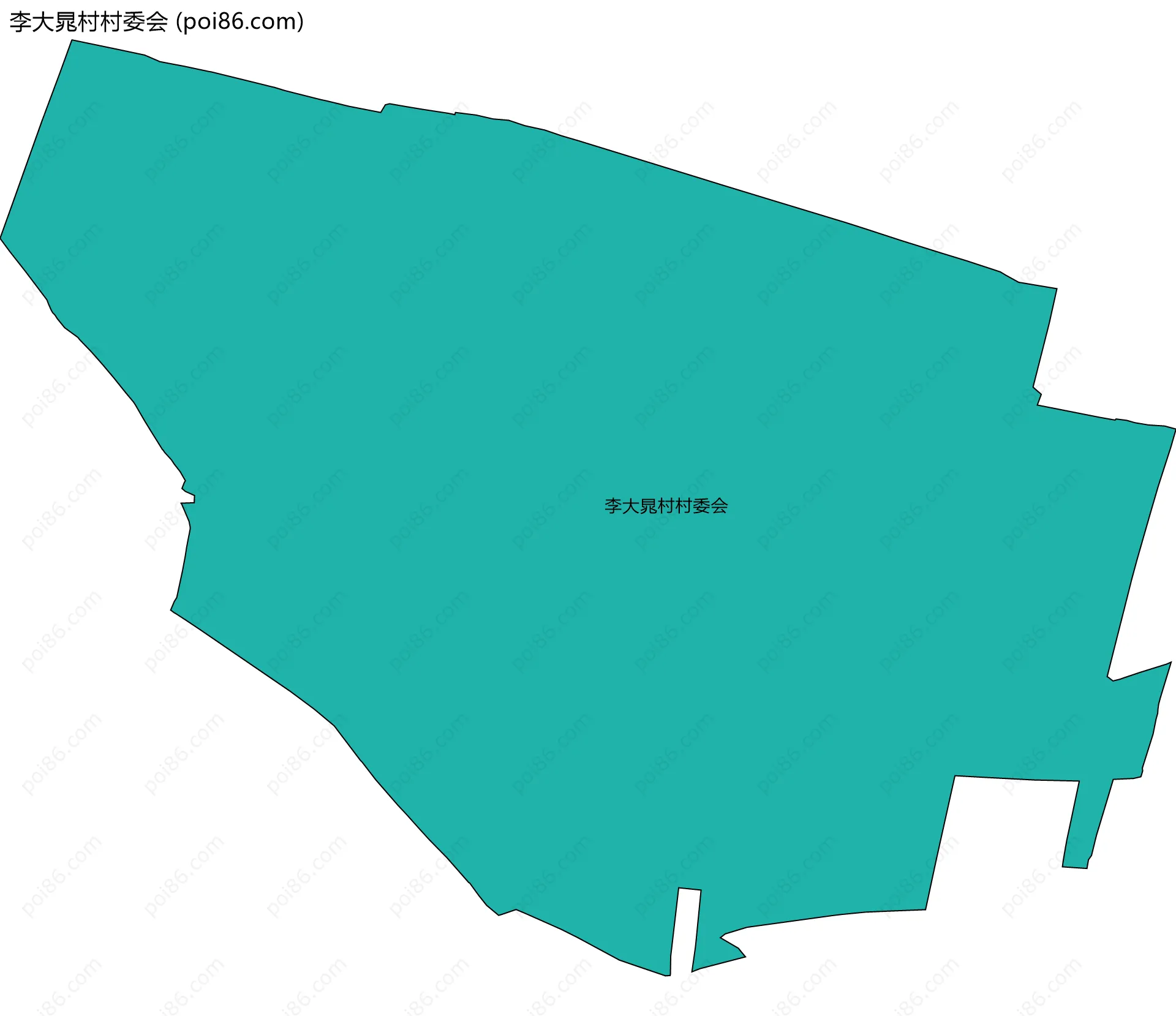 李大晁村村委会边界地图