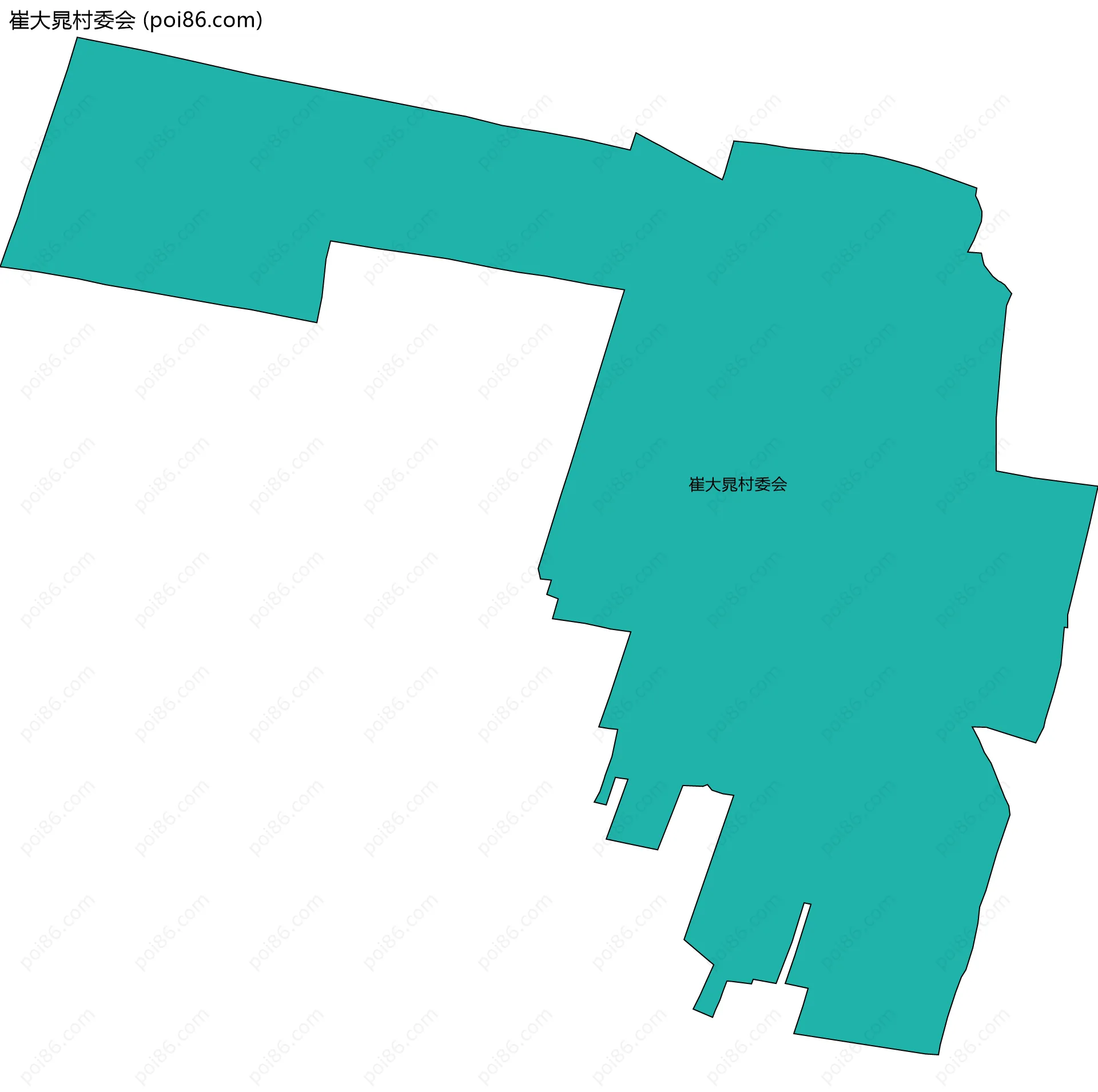 崔大晁村委会边界地图