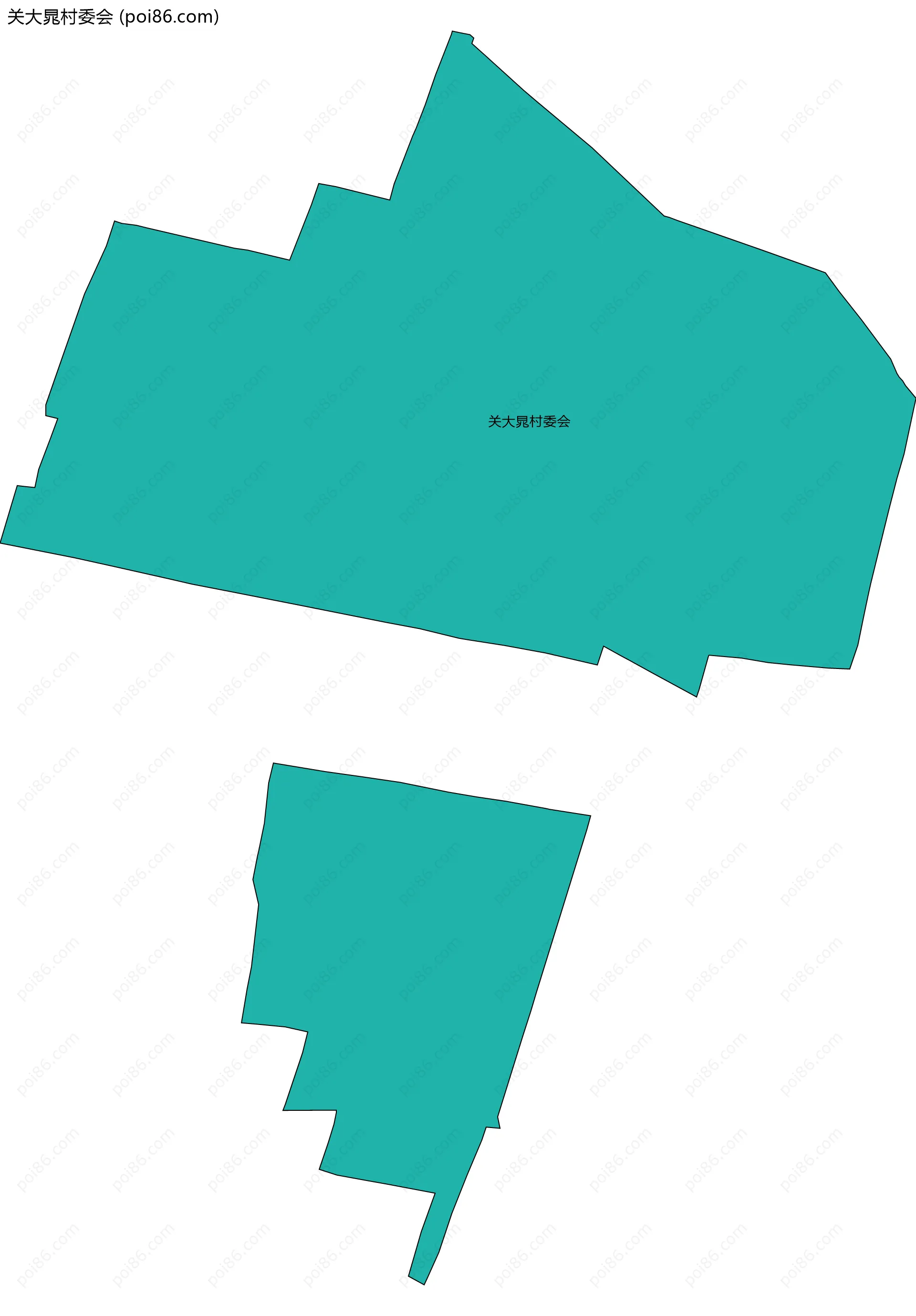 关大晁村委会边界地图