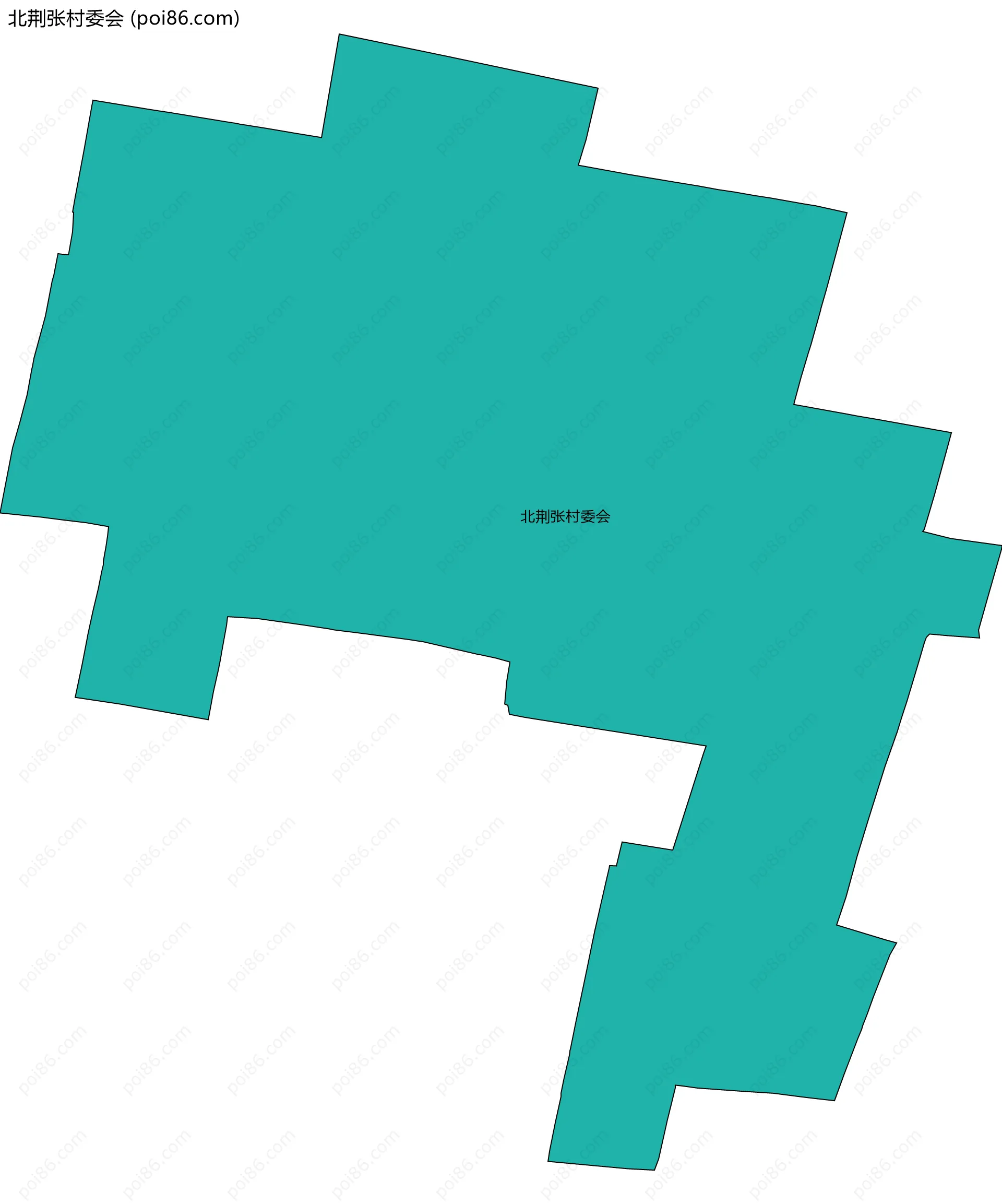 北荆张村委会边界地图