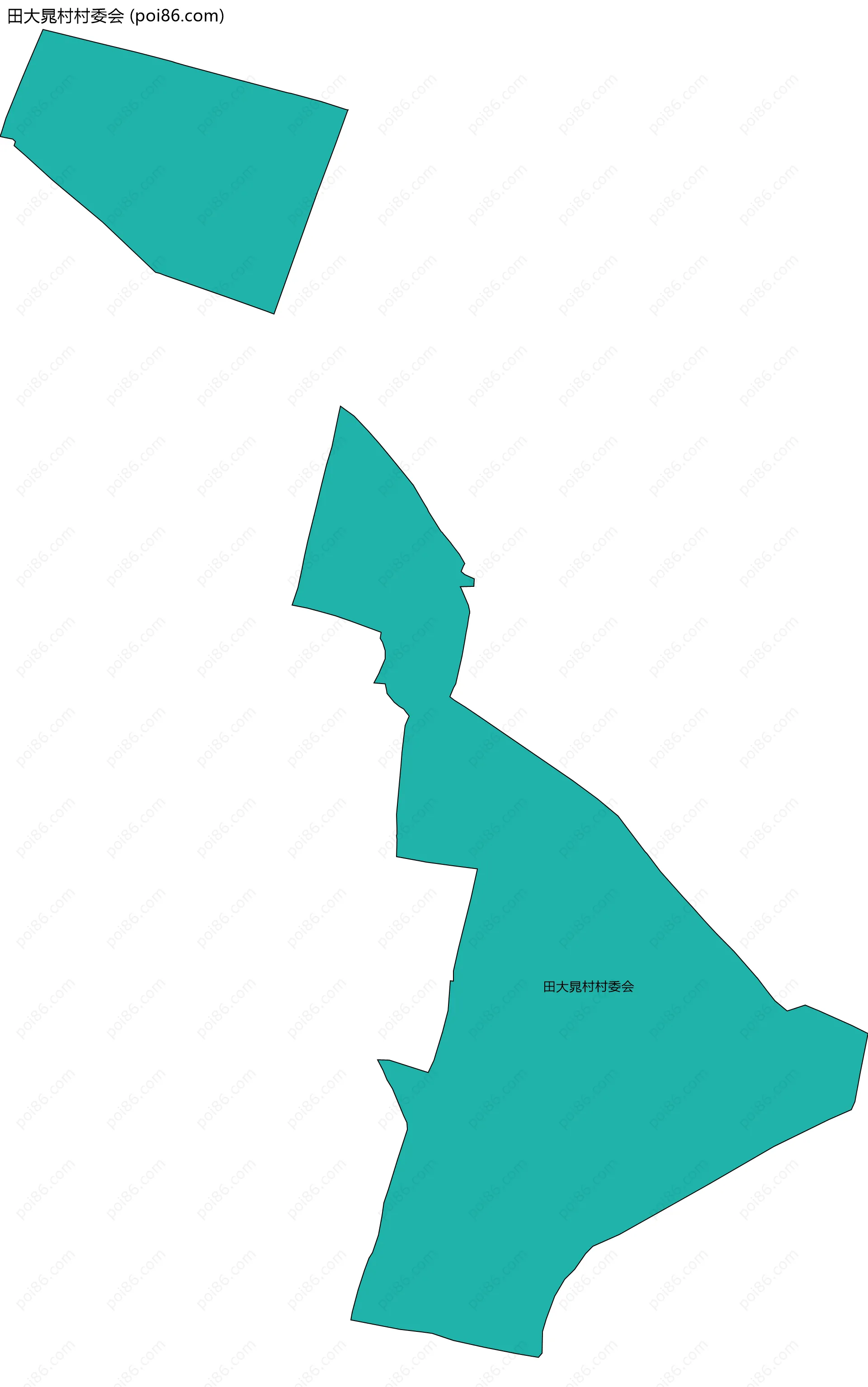 田大晁村村委会边界地图